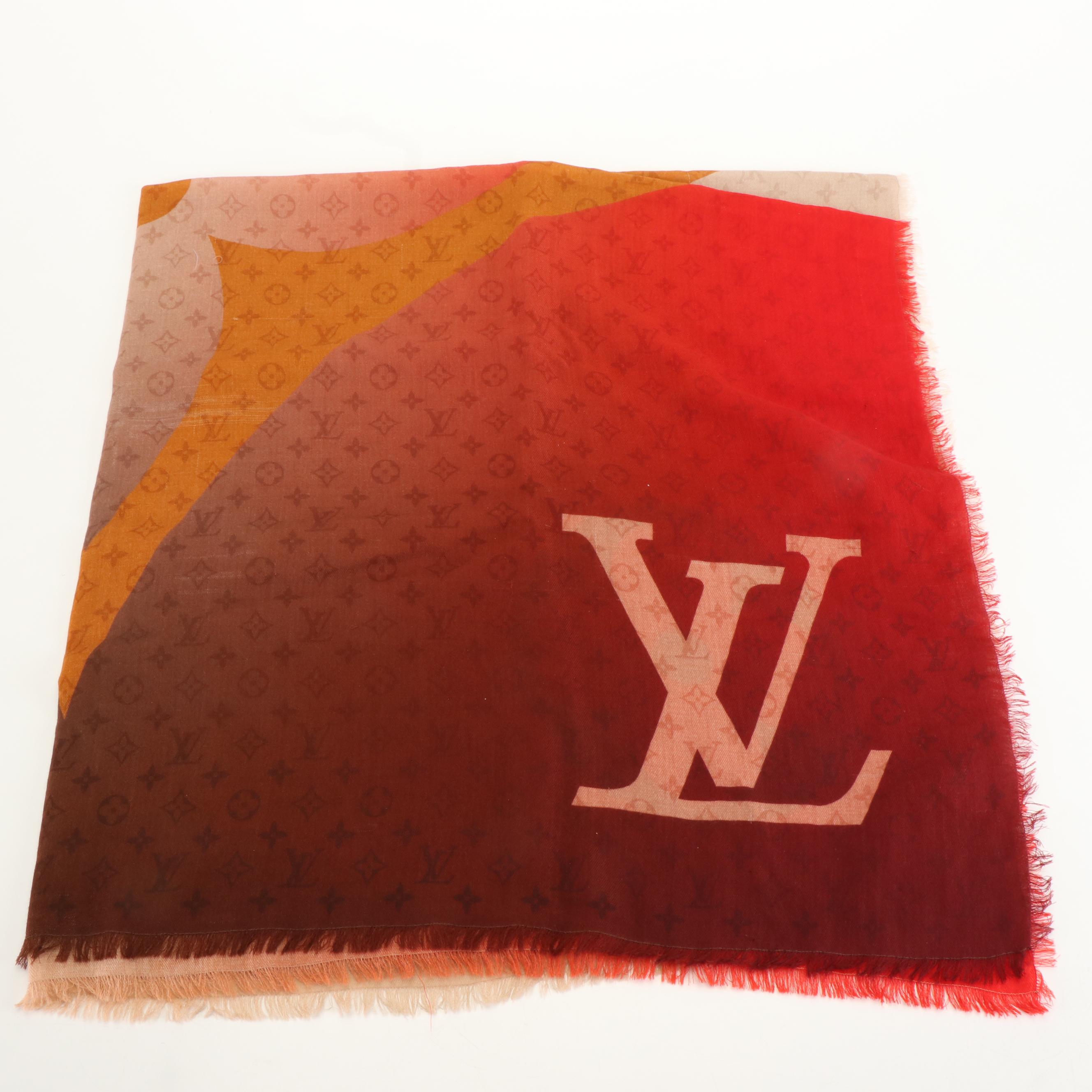 Louis Vuitton Ombre Monogram Wool Shawl