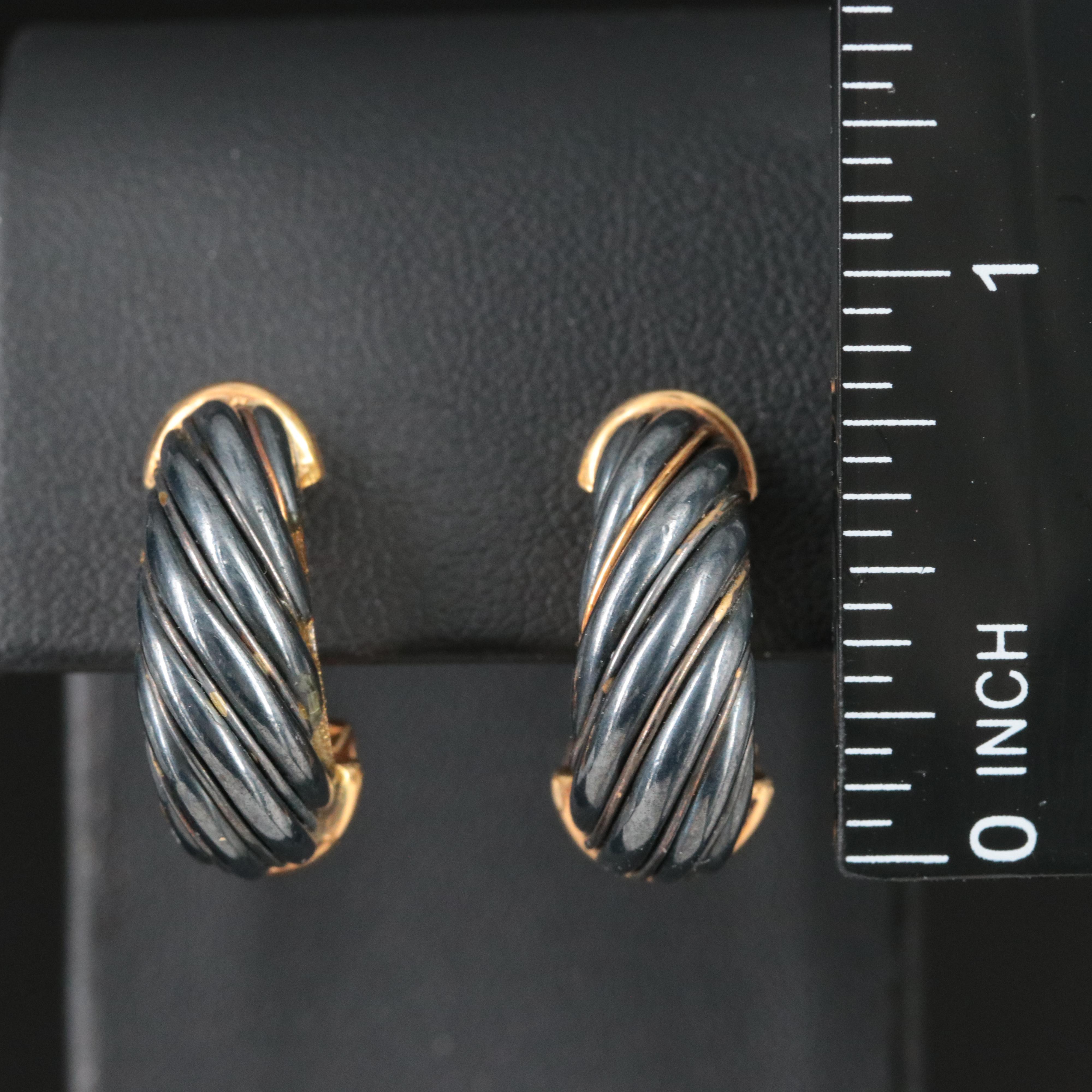 Cartier Trinity 18K and Darkened Silver  Clip Earrings