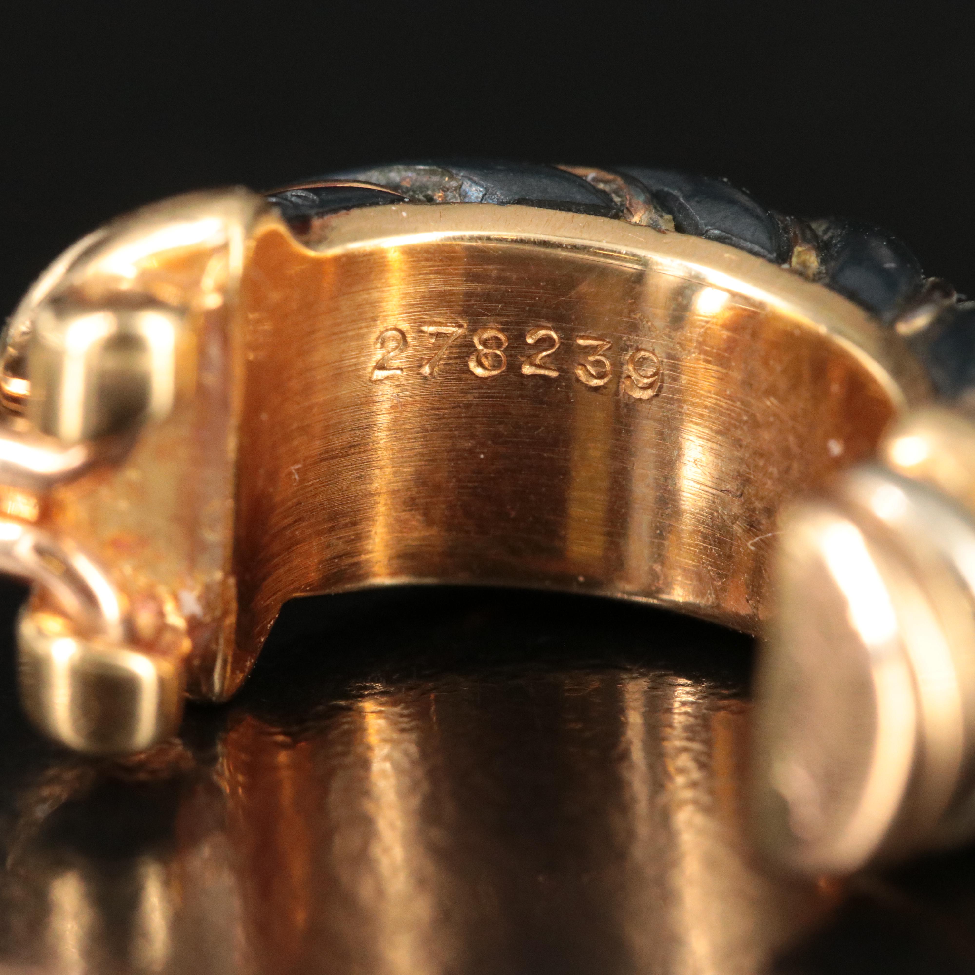 Cartier Trinity 18K and Darkened Silver  Clip Earrings