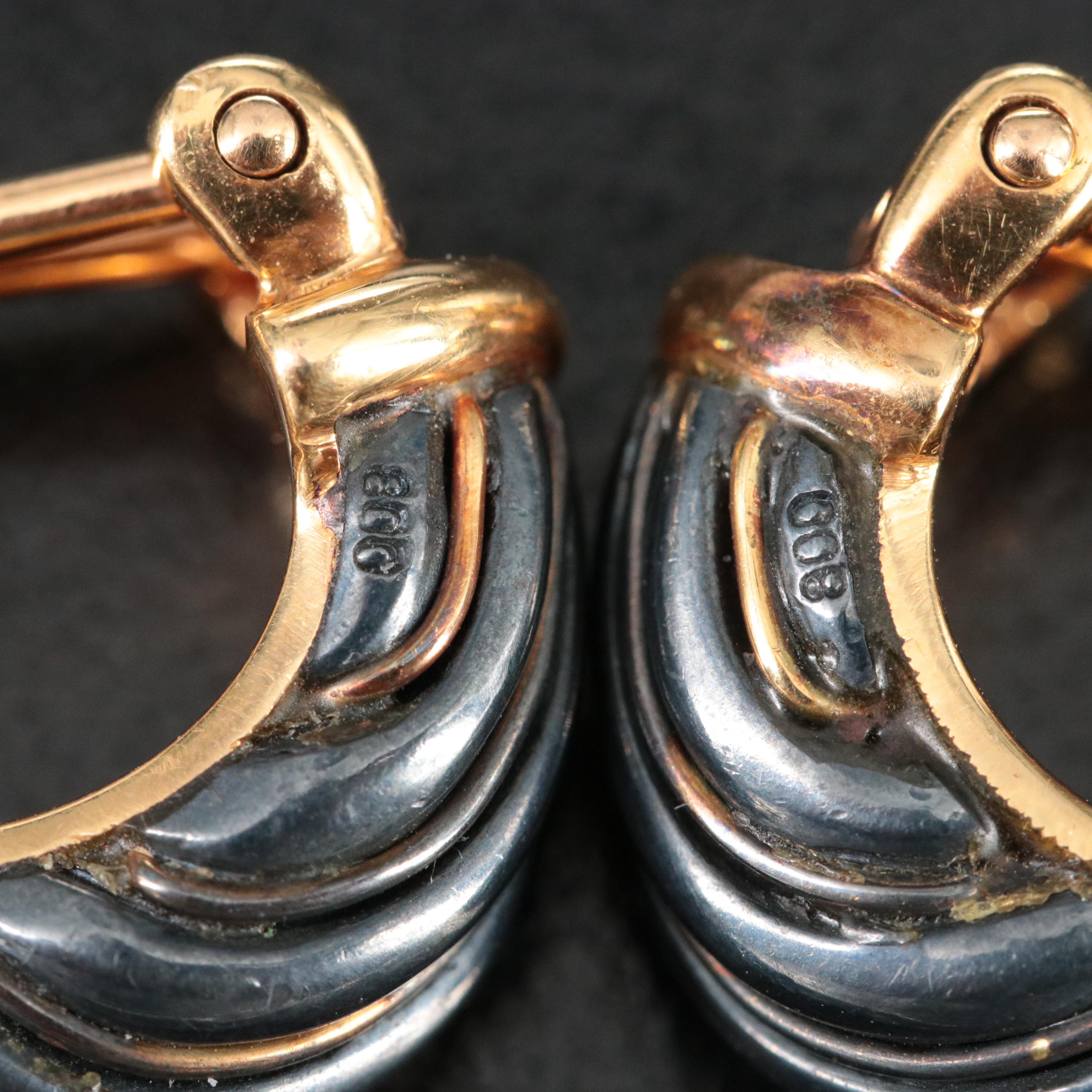 Cartier Trinity 18K and Darkened Silver  Clip Earrings