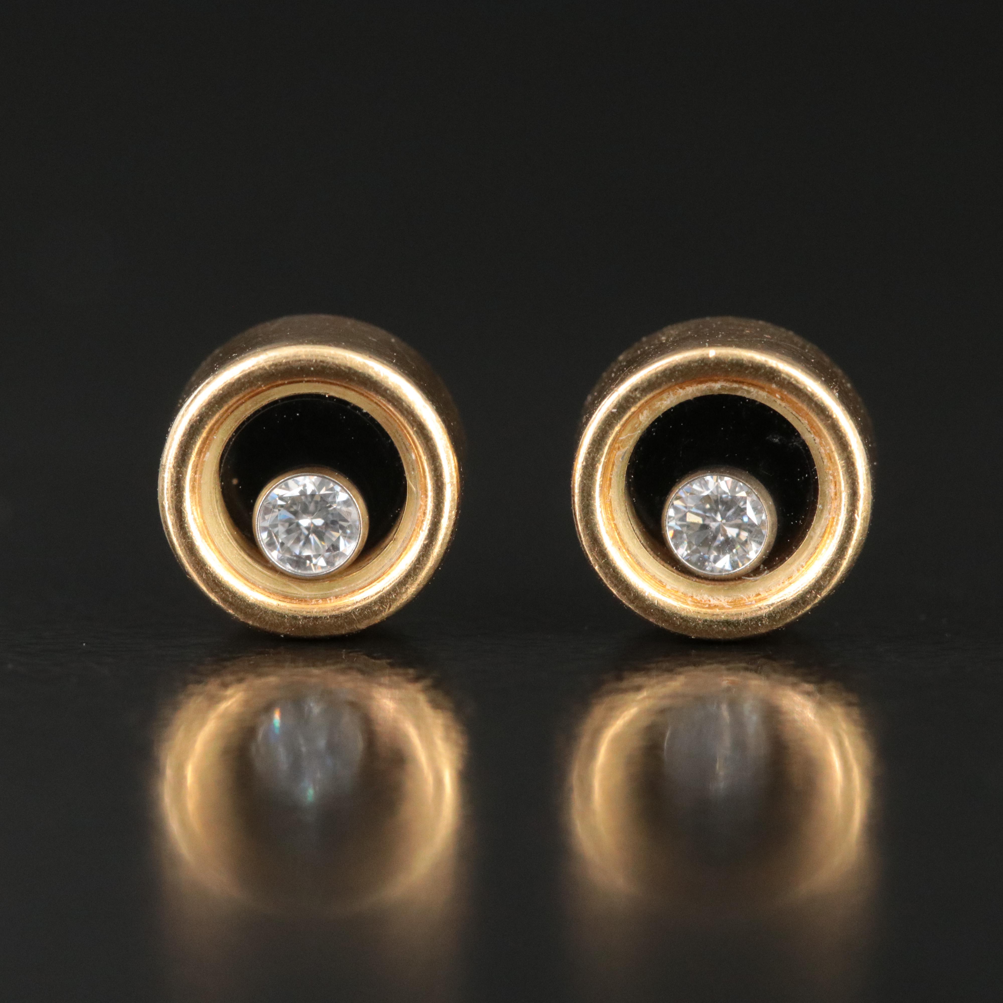 Chopard Happy Diamonds Icon 18K Diamond Stud Earrings