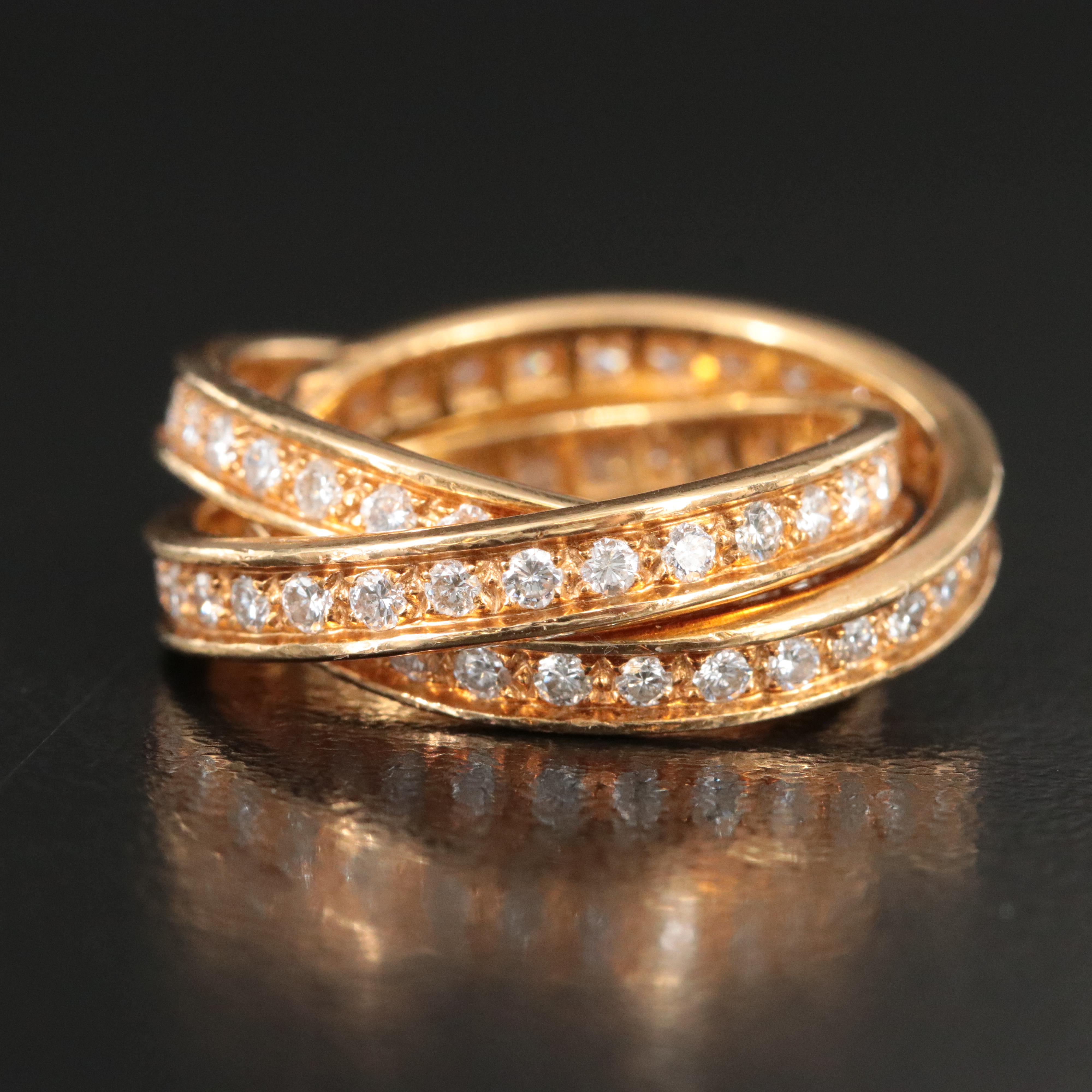 Cartier Trinity 18K 1.35 CTW Diamond Ring