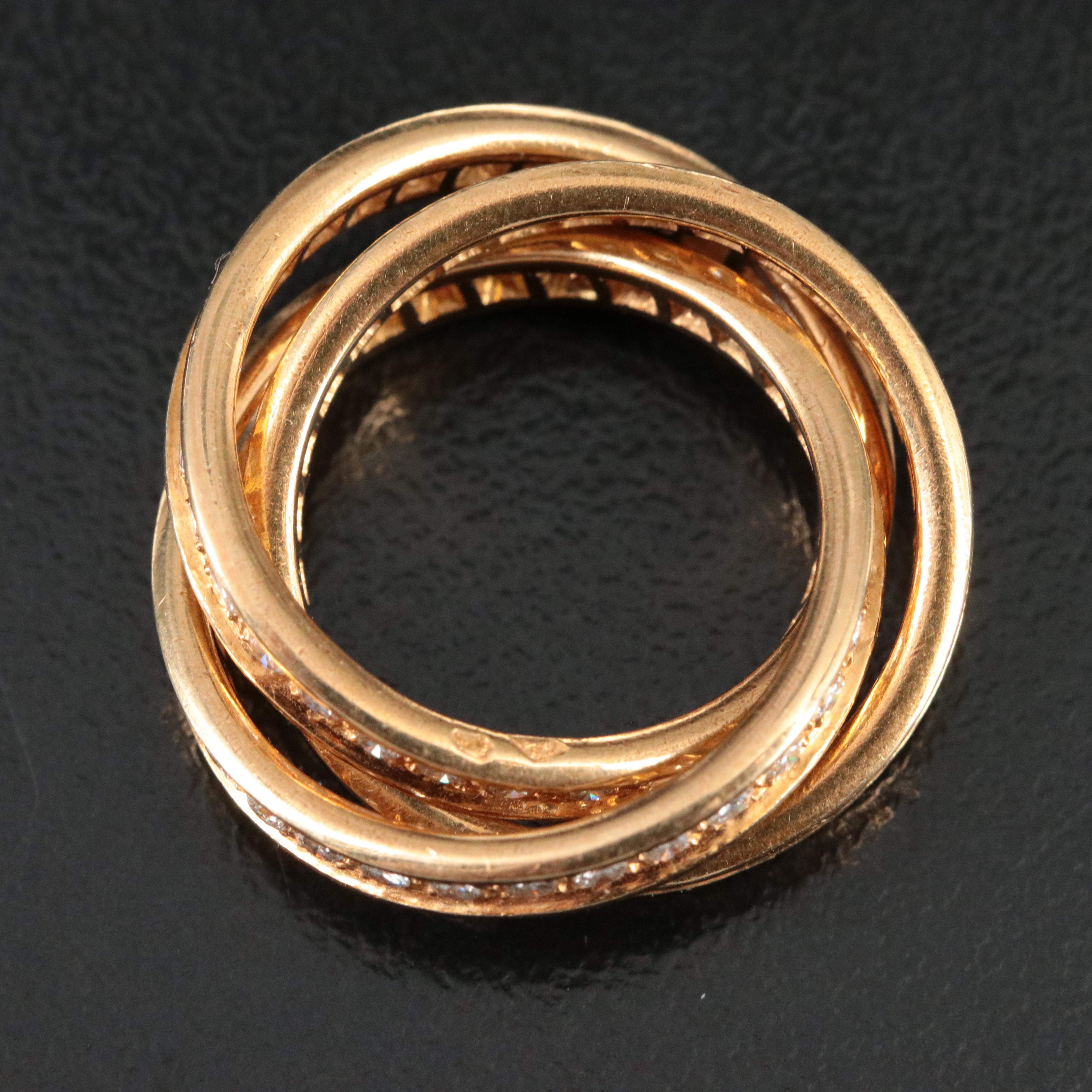 Cartier Trinity 18K 1.35 CTW Diamond Ring