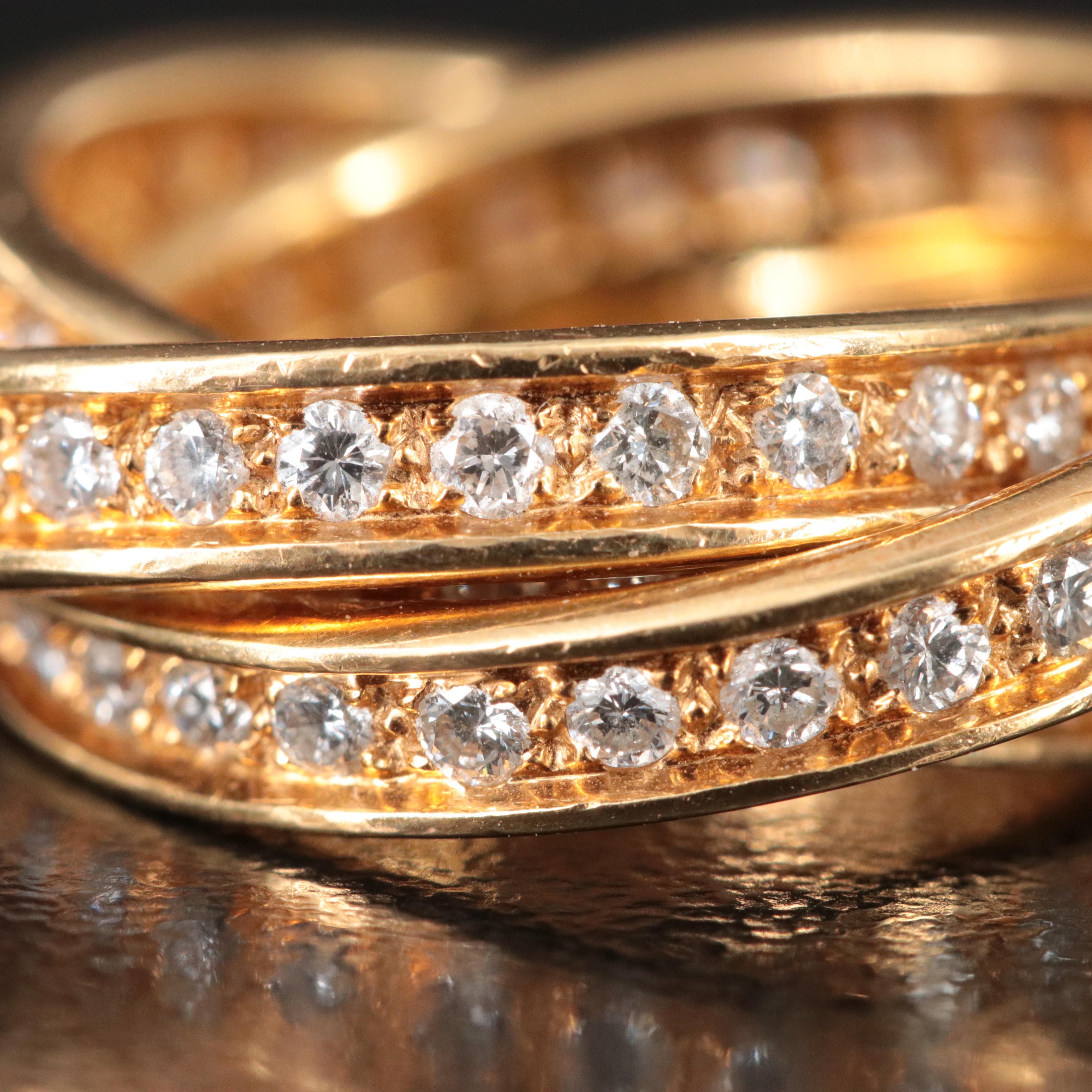 Cartier Trinity 18K 1.35 CTW Diamond Ring