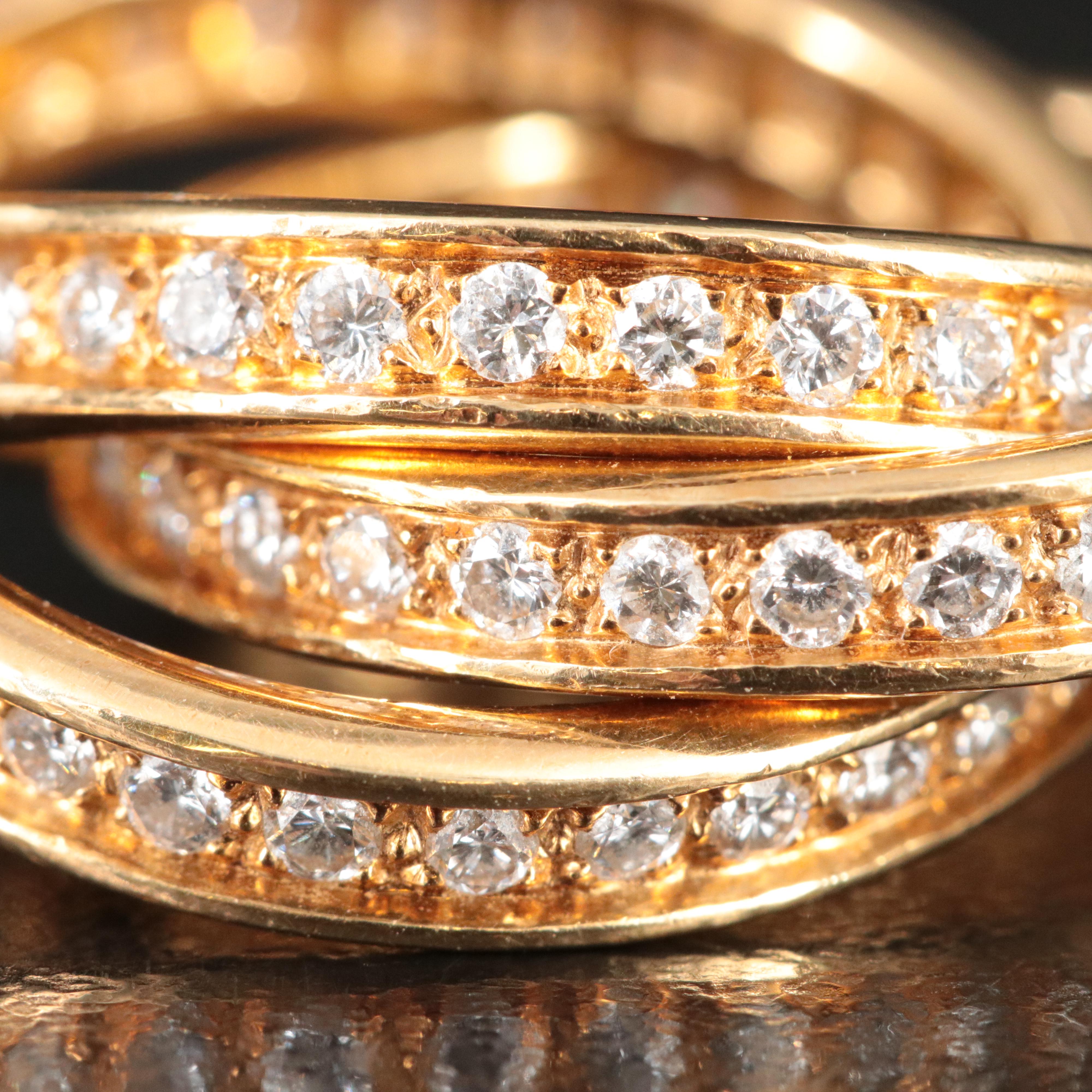 Cartier Trinity 18K 1.35 CTW Diamond Ring