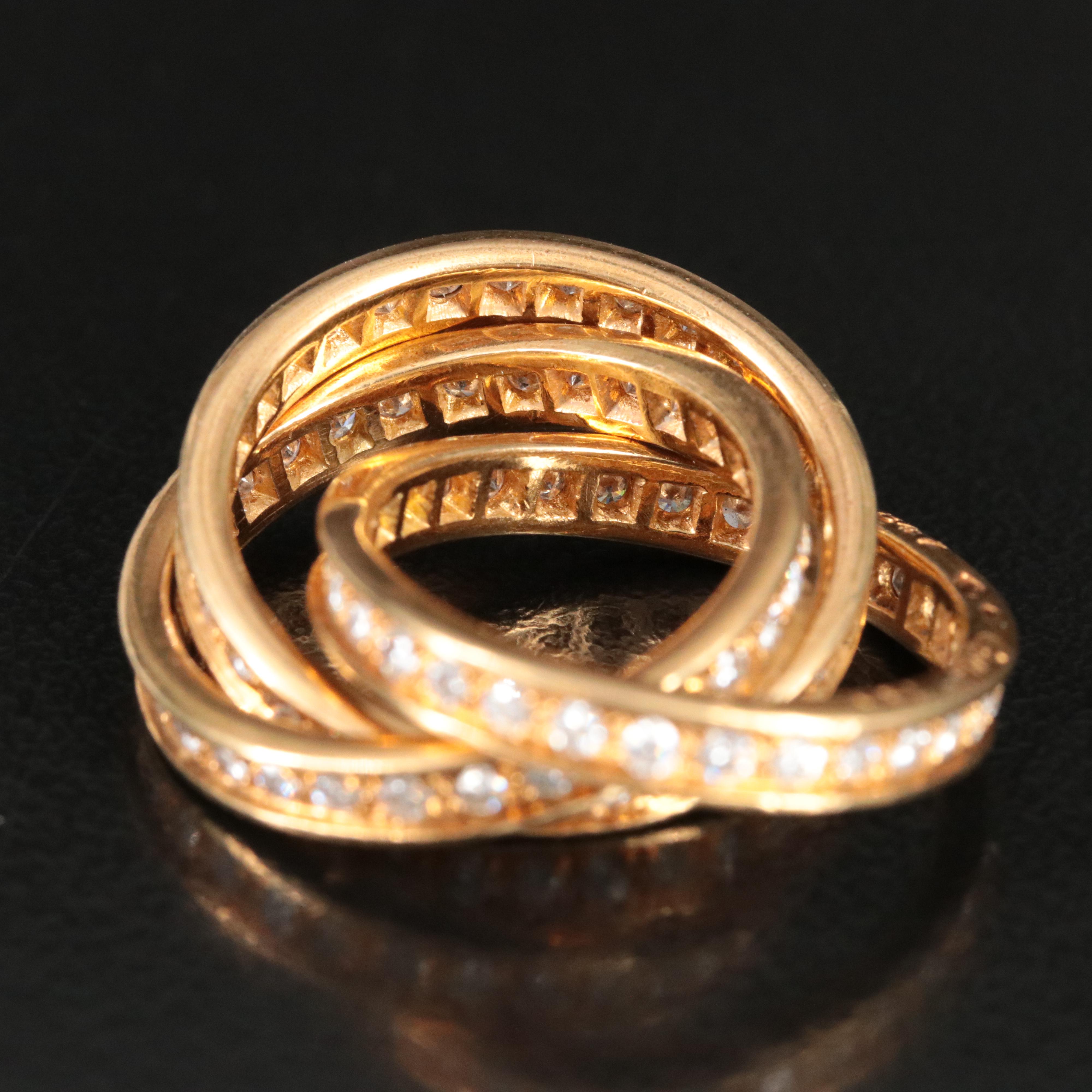 Cartier Trinity 18K 1.35 CTW Diamond Ring