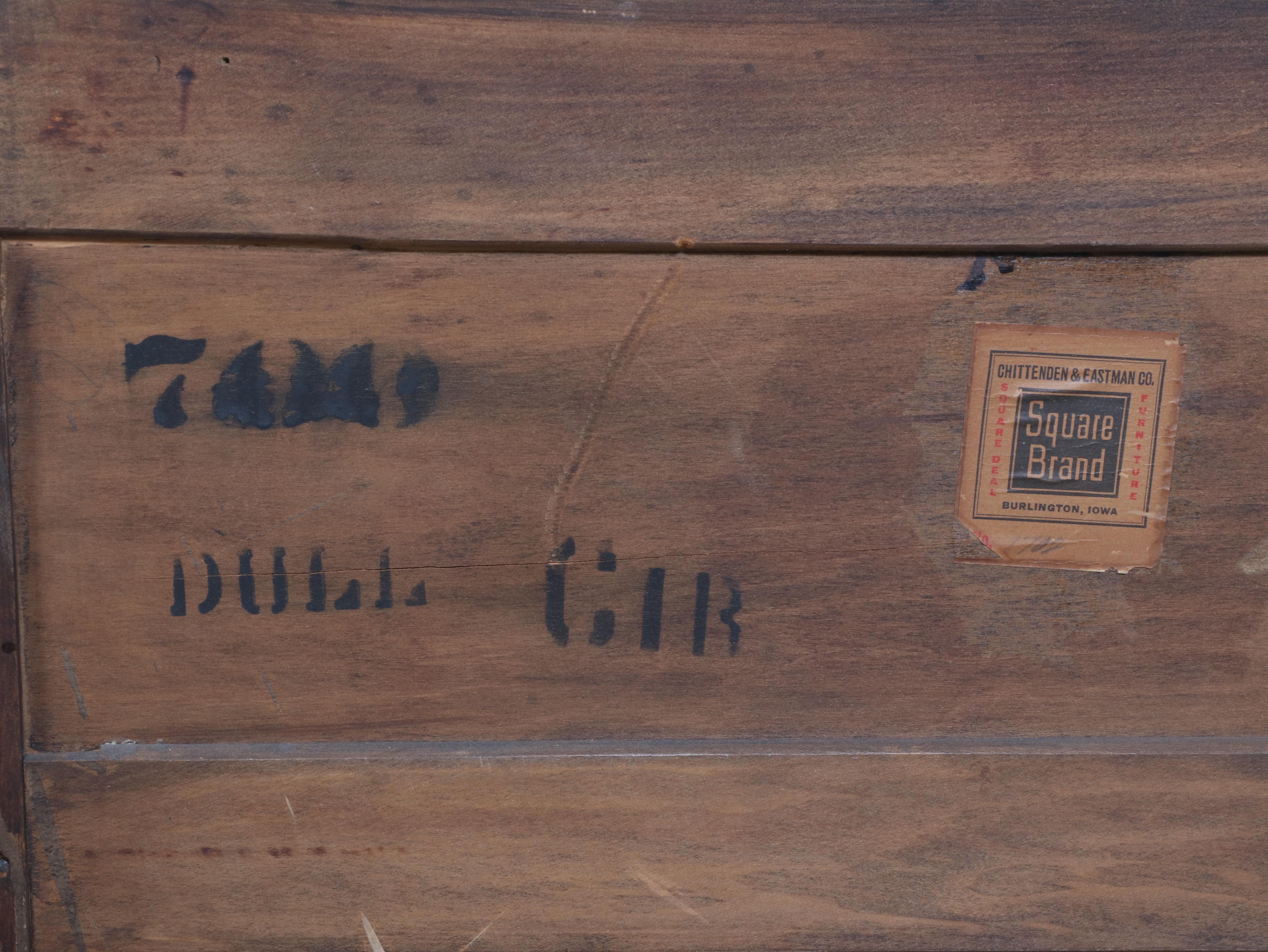 Chittenden & Eastman Co. Empire Revival Figured Walnut Six-Drawer Chest