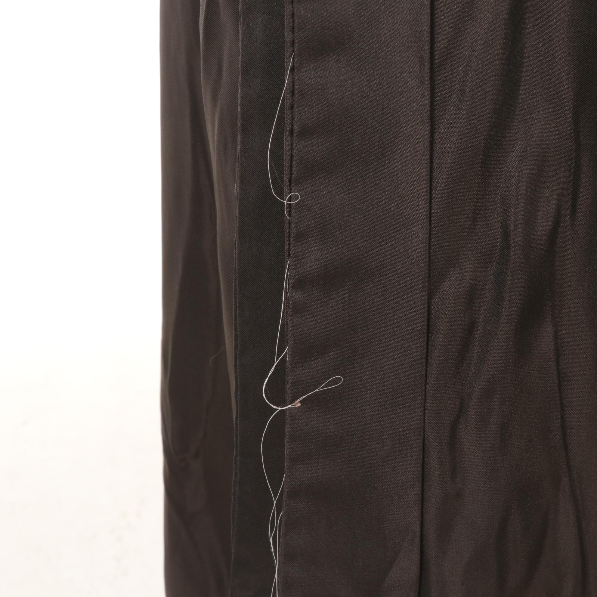 Canadian Mink Fur Coat with Fox Fur Sleeves and Tuxedo Collar