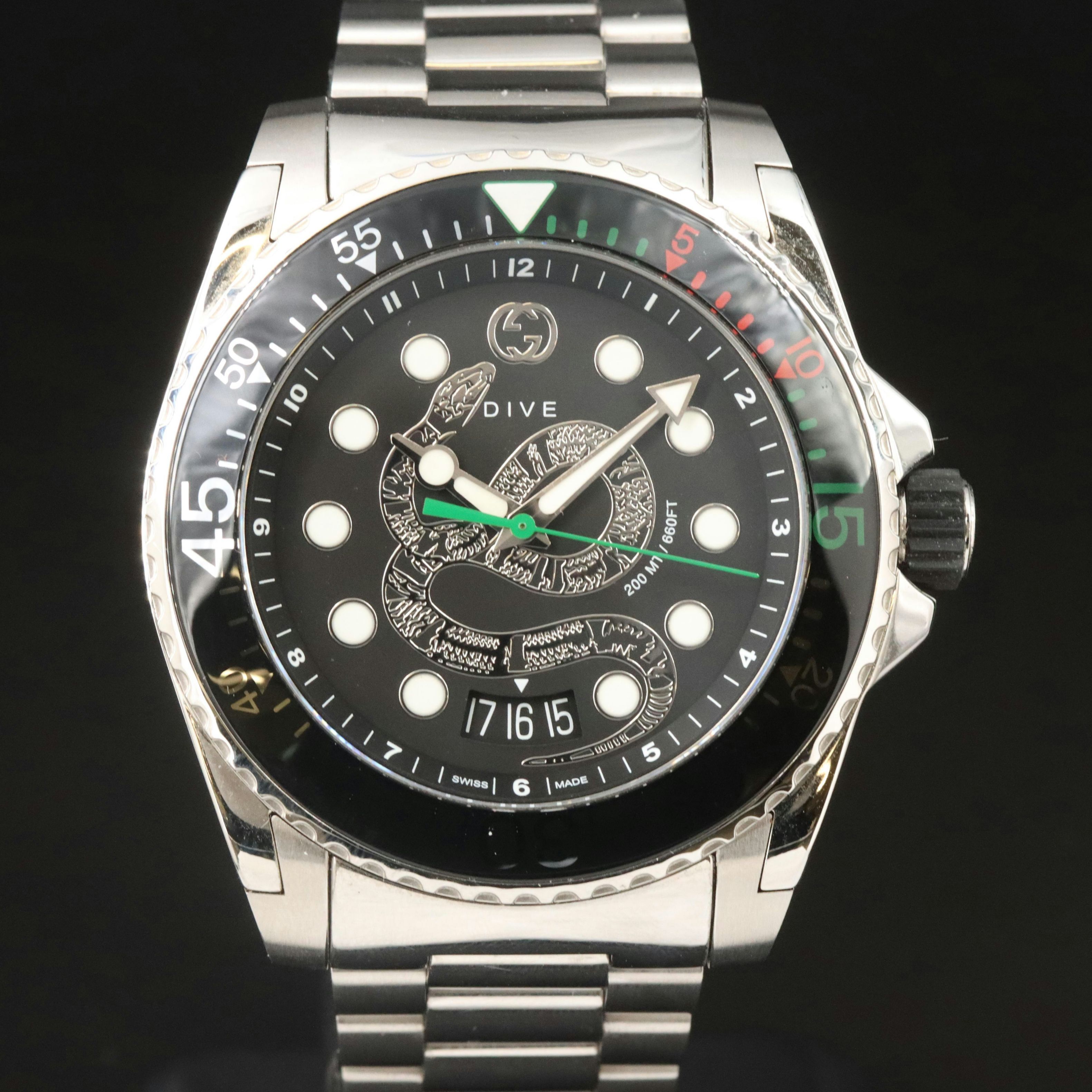 Gucci 200M Dive 45mm Steel Quartz Watch