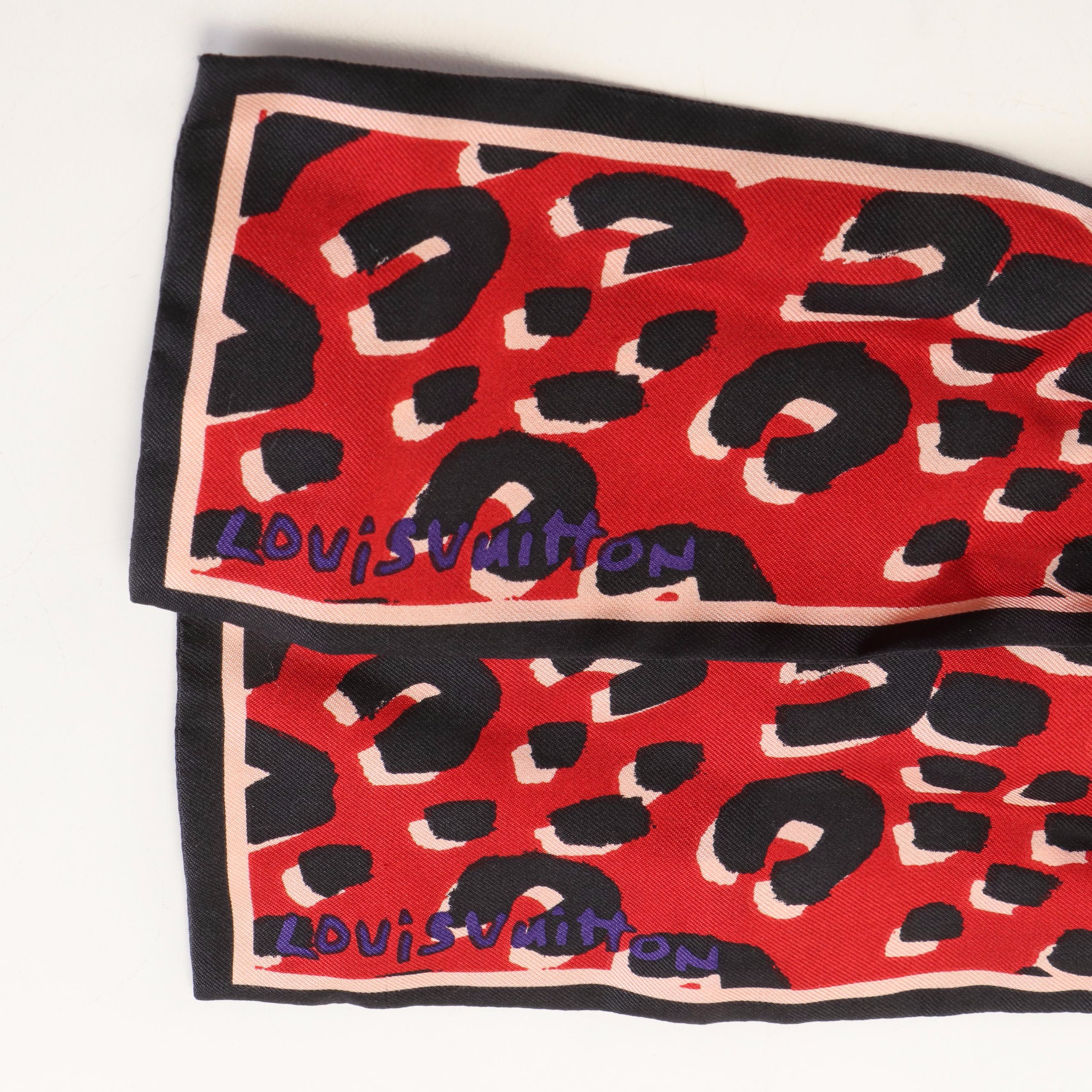 Louis Vuitton Stephen Sprouse Leopard Bandeau in Red Silk