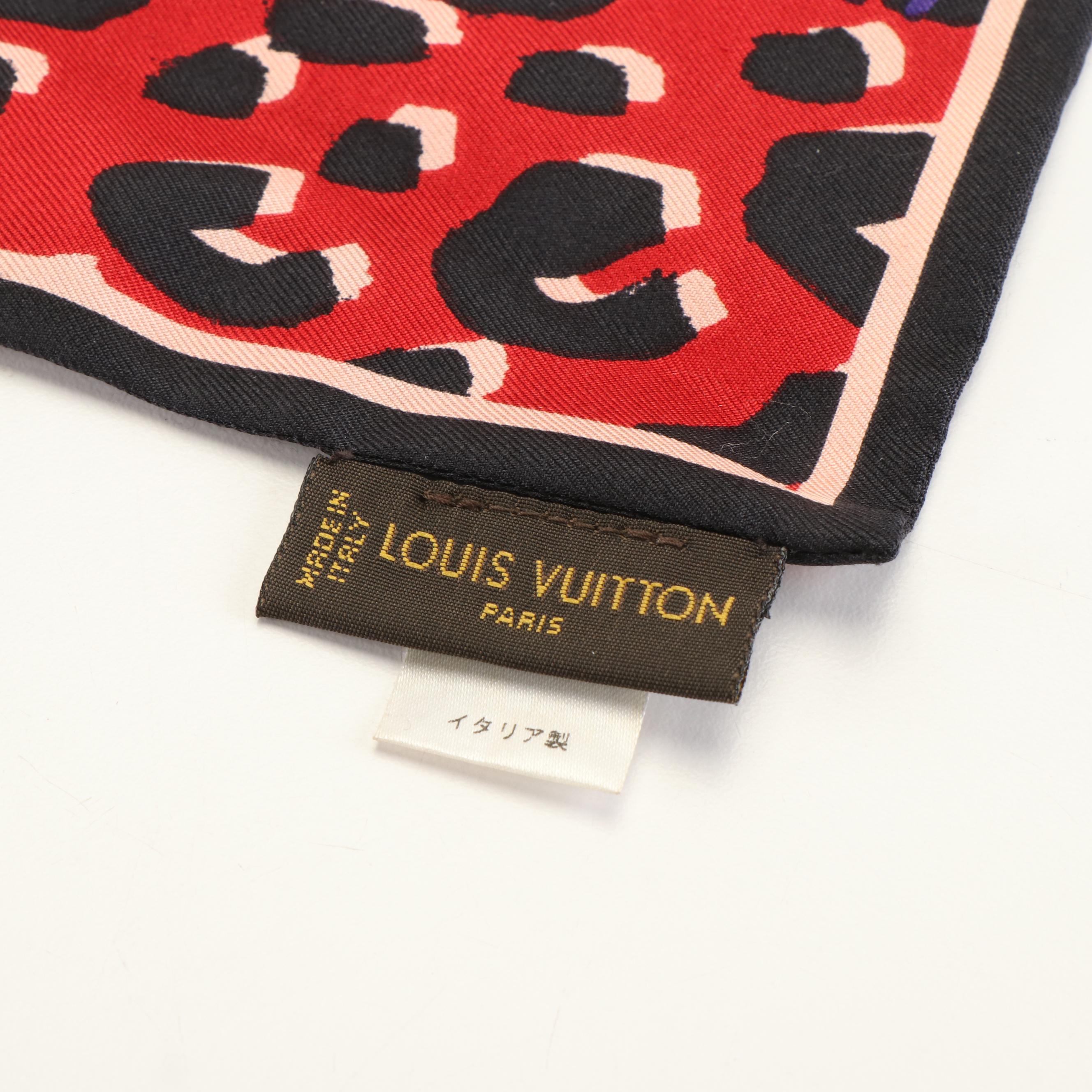 Louis Vuitton Stephen Sprouse Leopard Bandeau in Red Silk