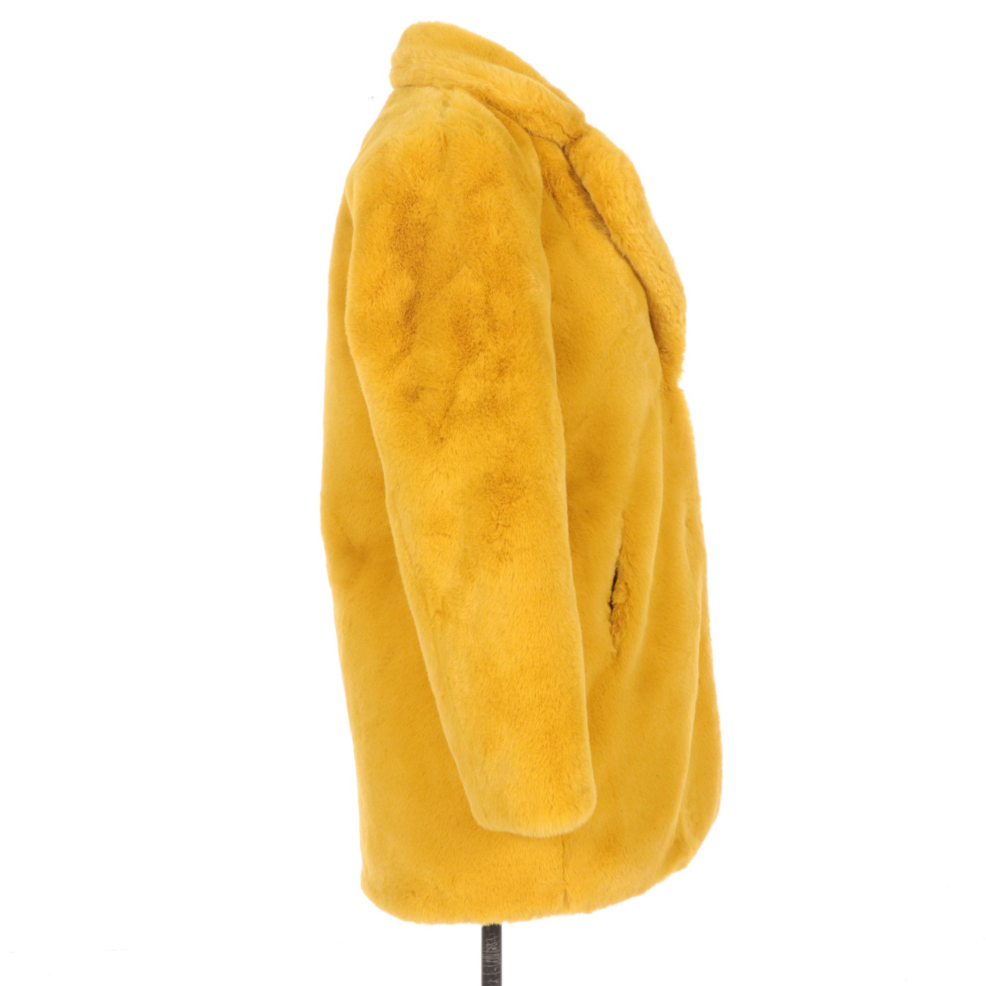 Apparis Mustard Faux Fur Stroller