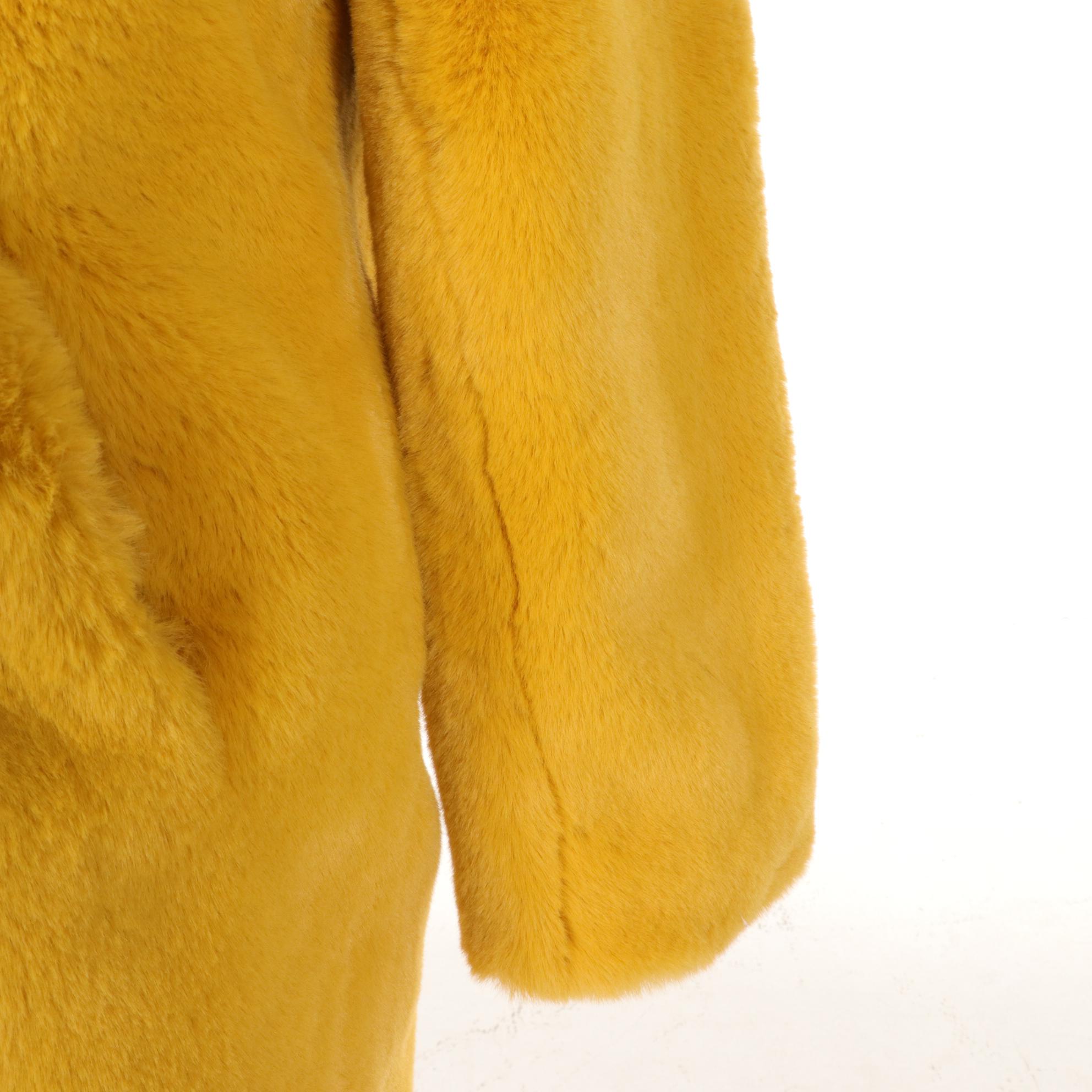 Apparis Mustard Faux Fur Stroller