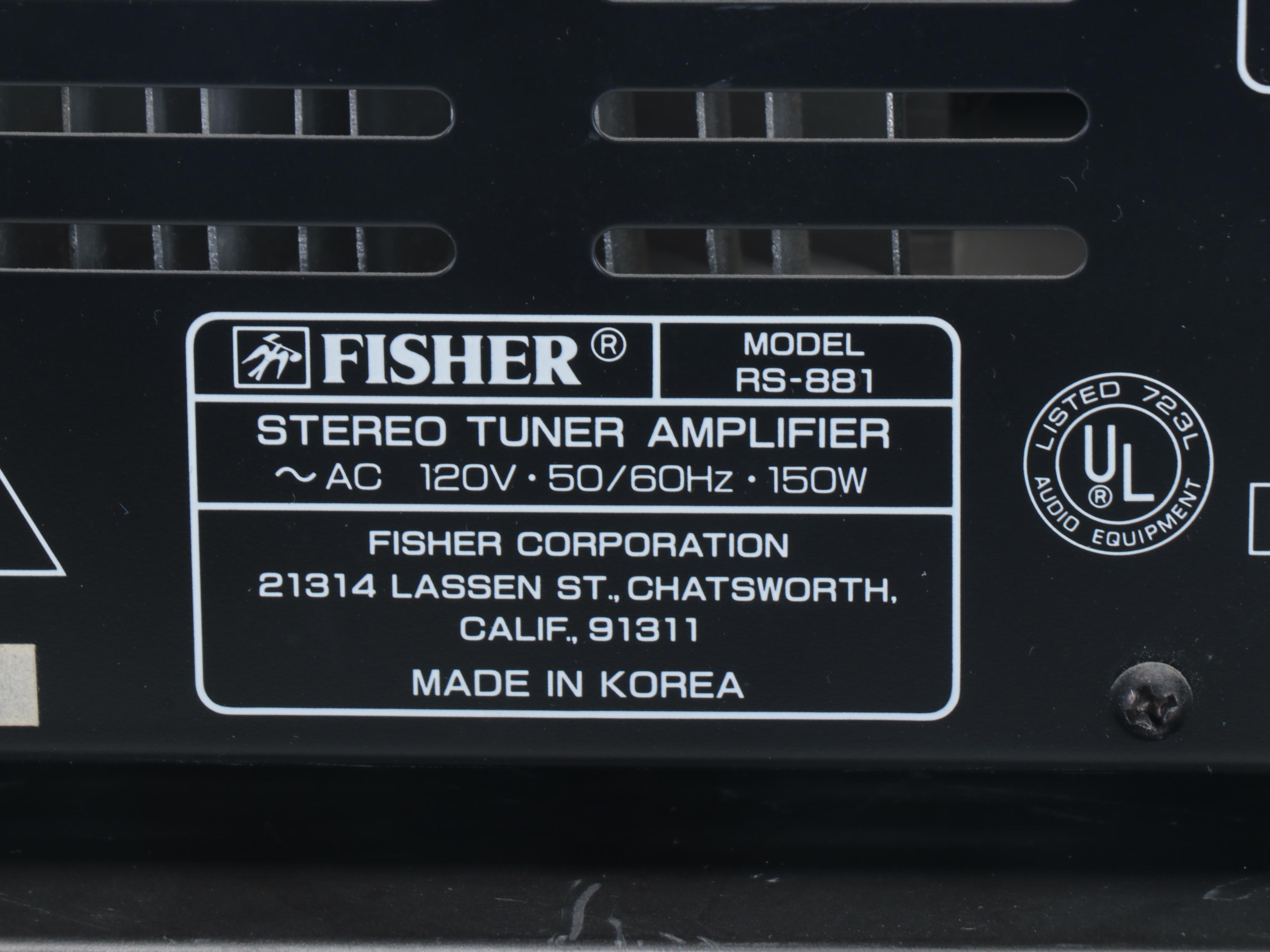 Studio-Standard by Fisher Stereo Tuner Amplifier with Technics Cassette Deck