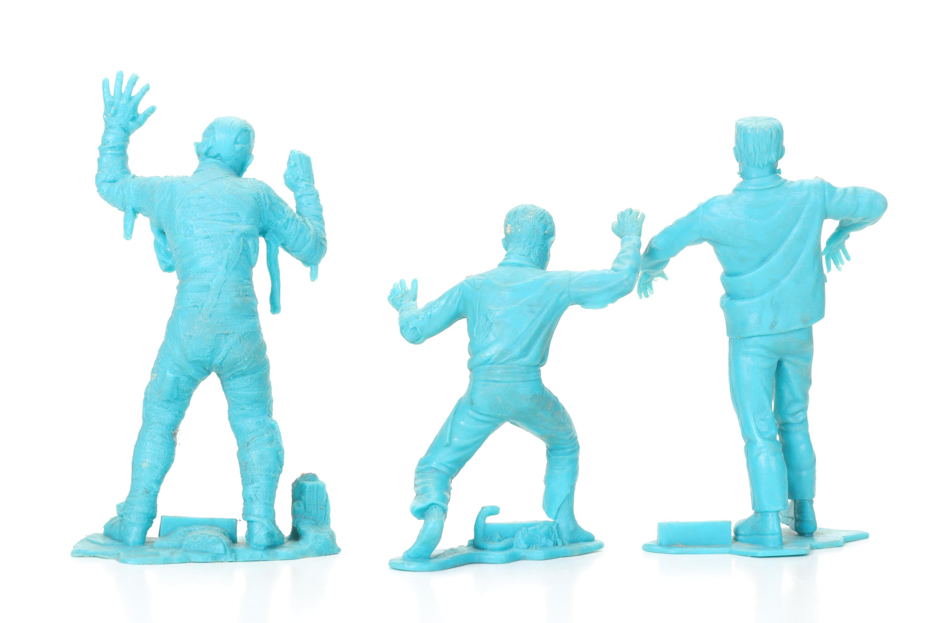 Louis Marx Universal Studios Plastic Monster Figures, Set of Six, 1963