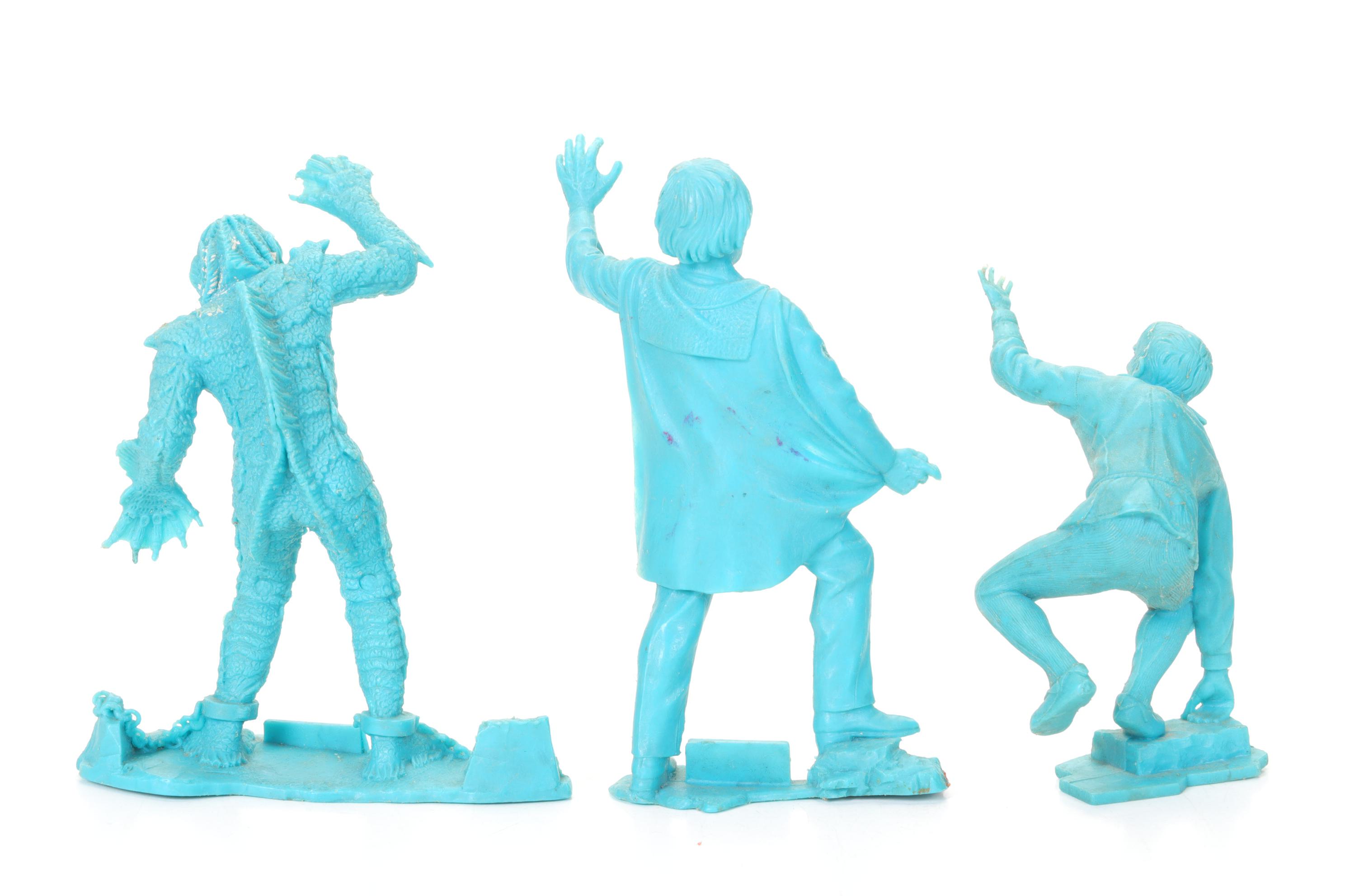 Louis Marx Universal Studios Plastic Monster Figures, Set of Six, 1963