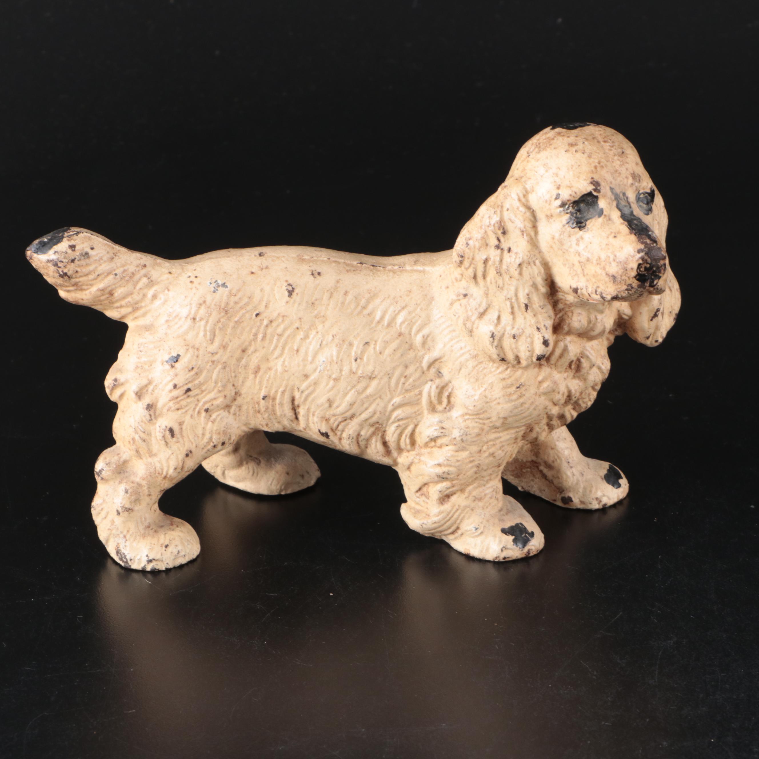 Cast Iron Spaniel Doorstop, Early to Mid-20th Century