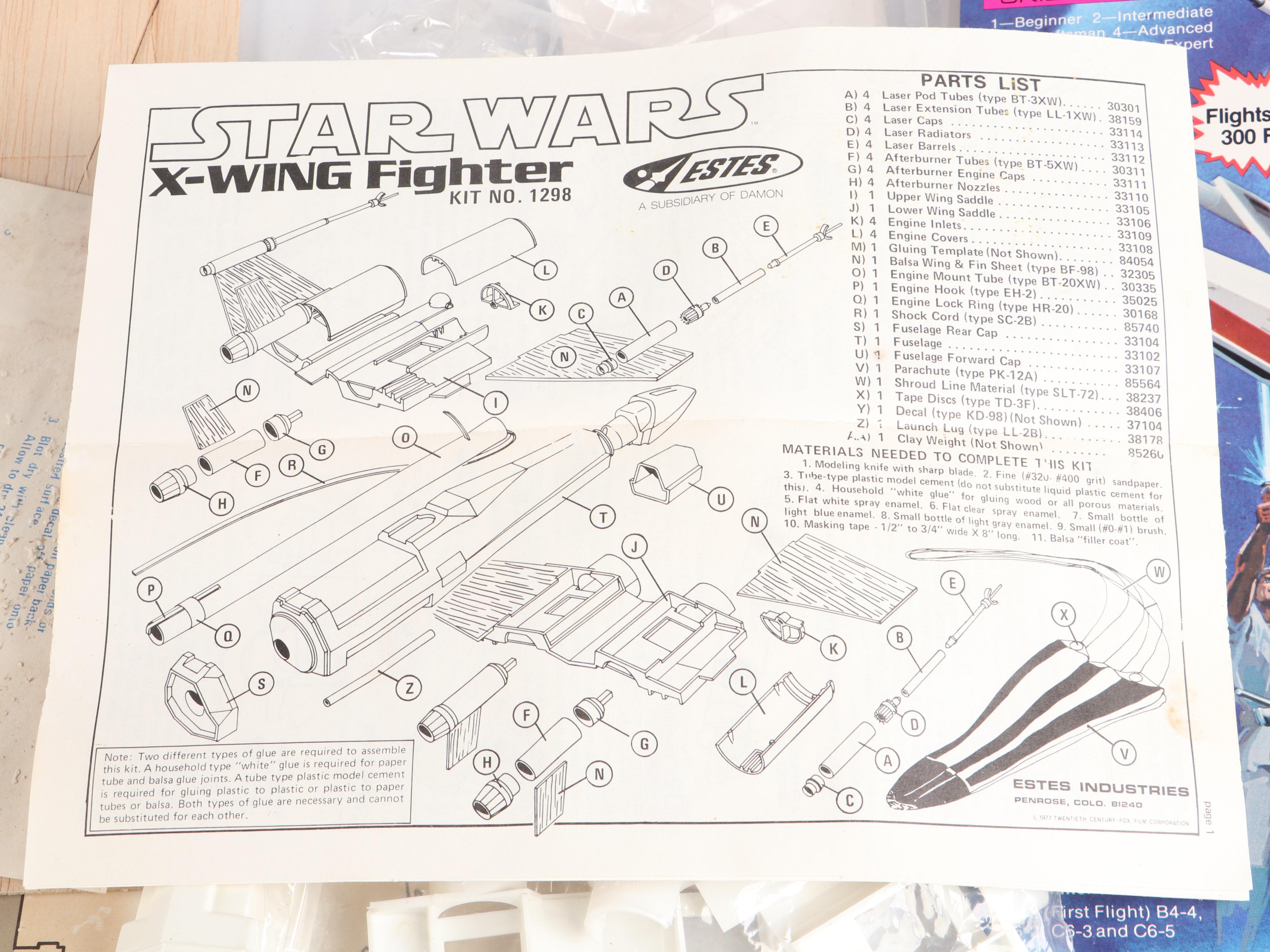 Marvel Comics Group Star Wars Comics, X-Wing, T.I.E. Fighter Model Kits and More