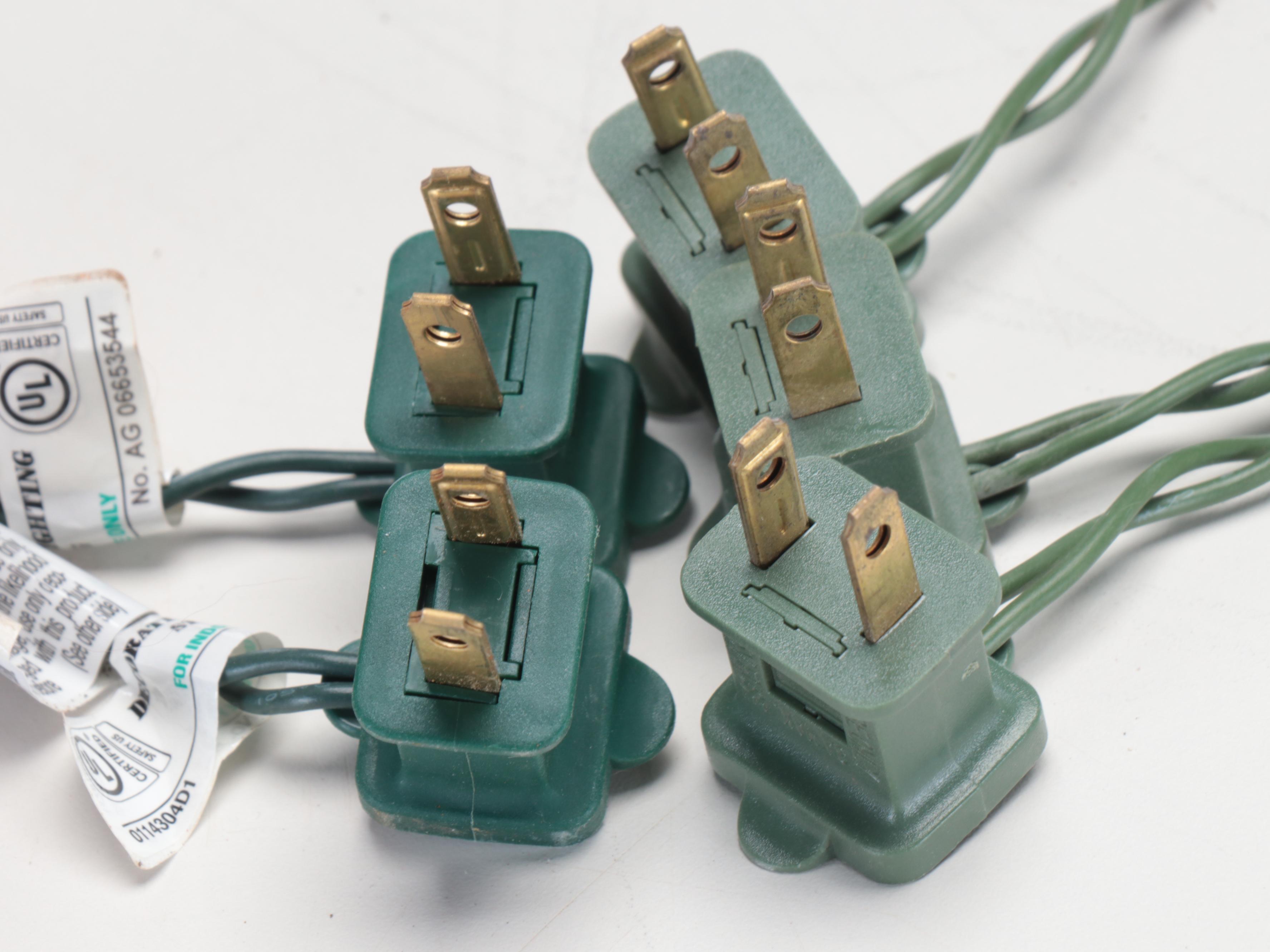 Set of Four Miniature Illuminated Evergreen Trees