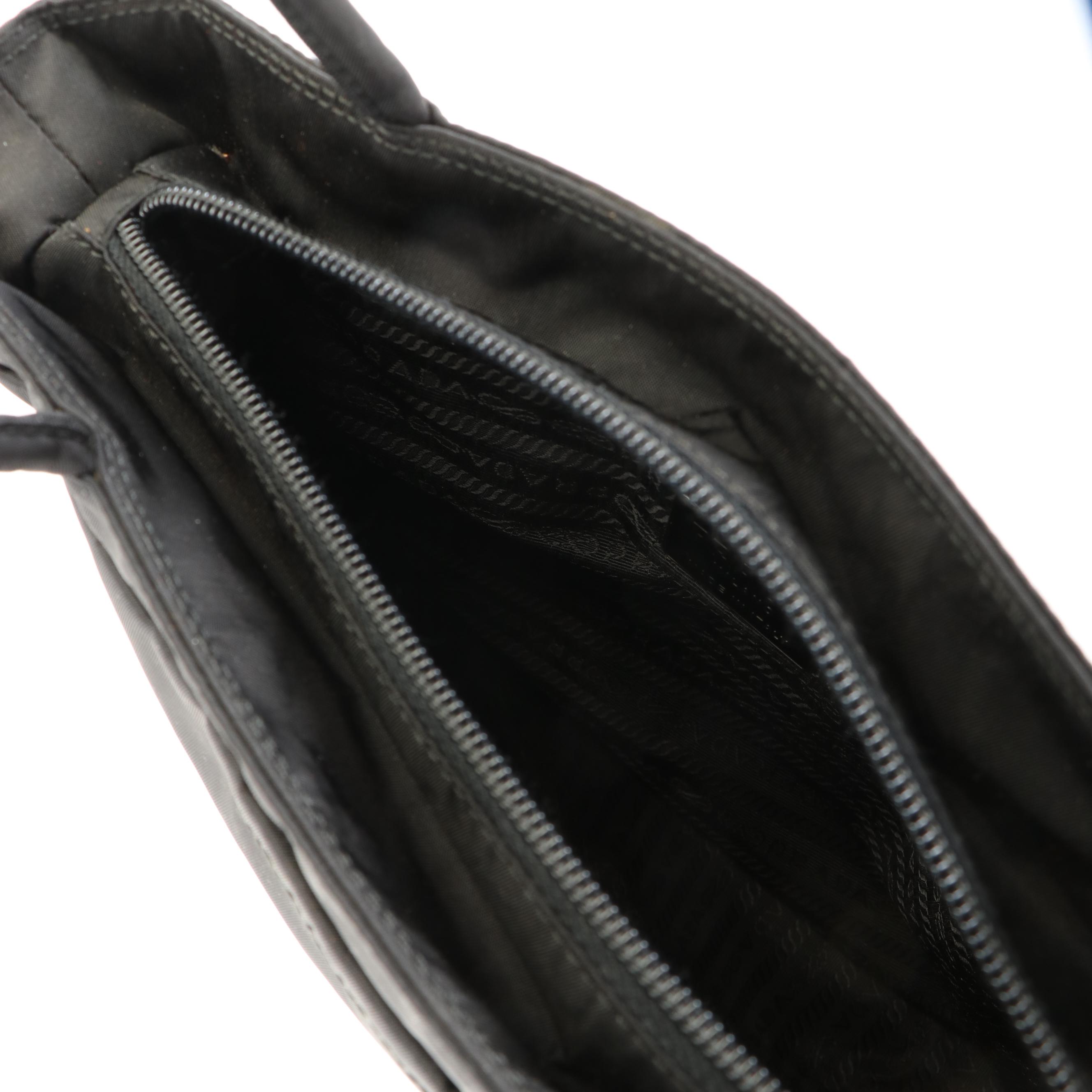 Prada Small City Tote Shoulder Bag in Black Tessuto Nylon