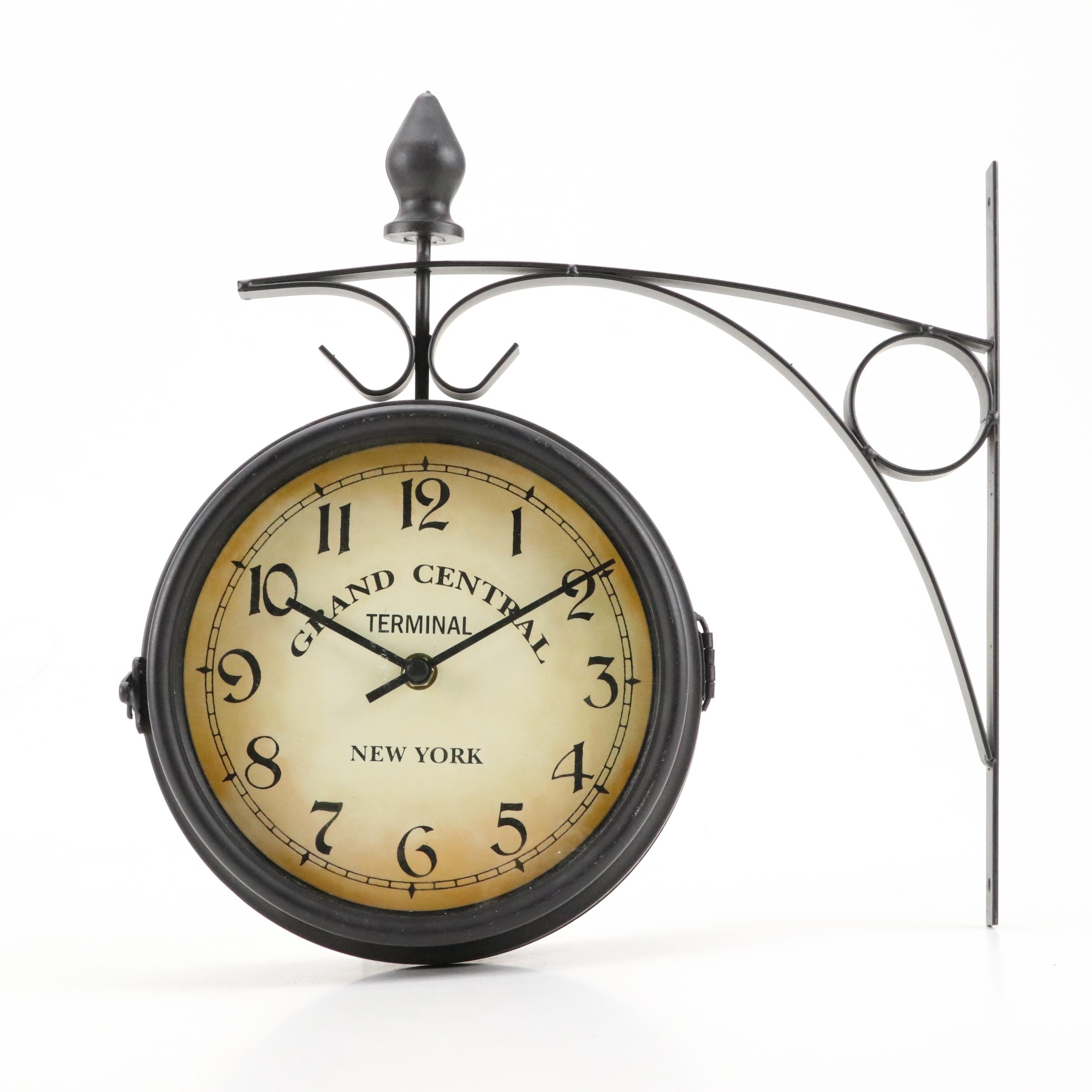 Dyna-Living Grand Central Terminal Railway Train Station Double-Sided Wall Clock