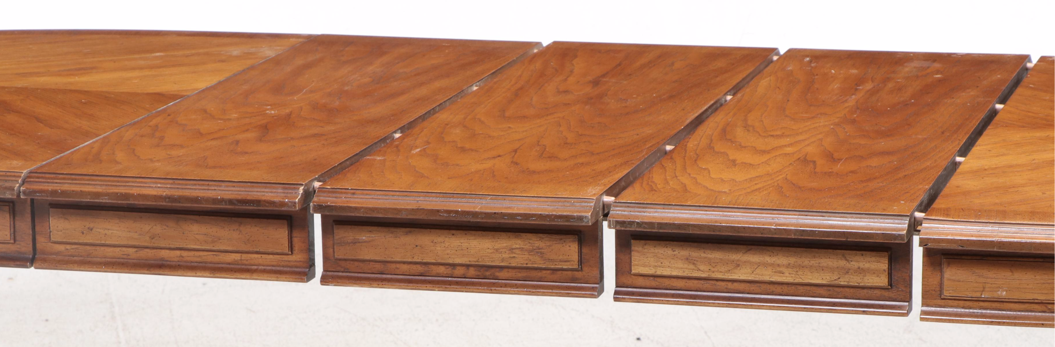 Seven-Piece Drexel "Esperanto" Pecan Dining Set, Mid-20th Century