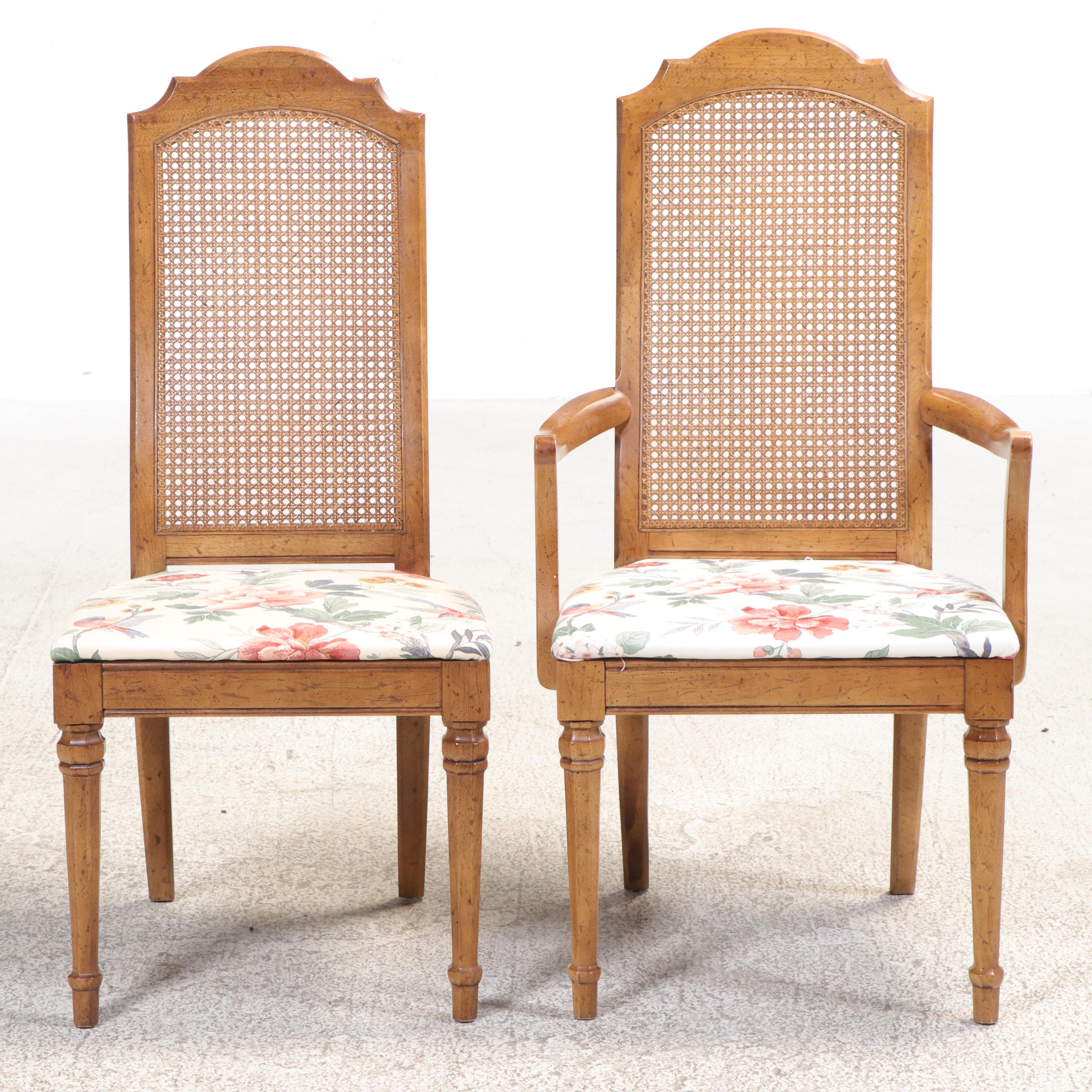 Seven-Piece Drexel "Esperanto" Pecan Dining Set, Mid-20th Century