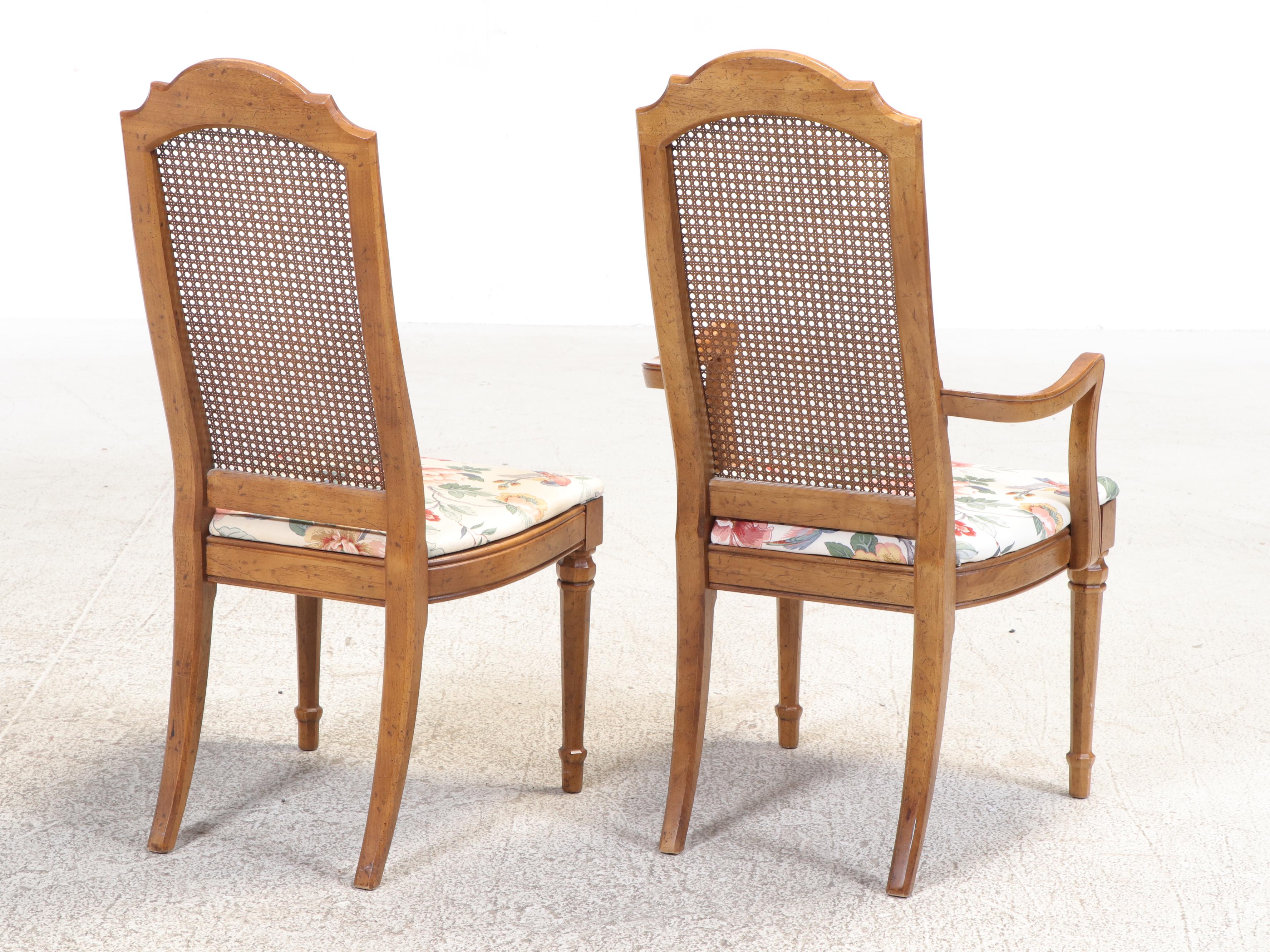 Seven-Piece Drexel "Esperanto" Pecan Dining Set, Mid-20th Century