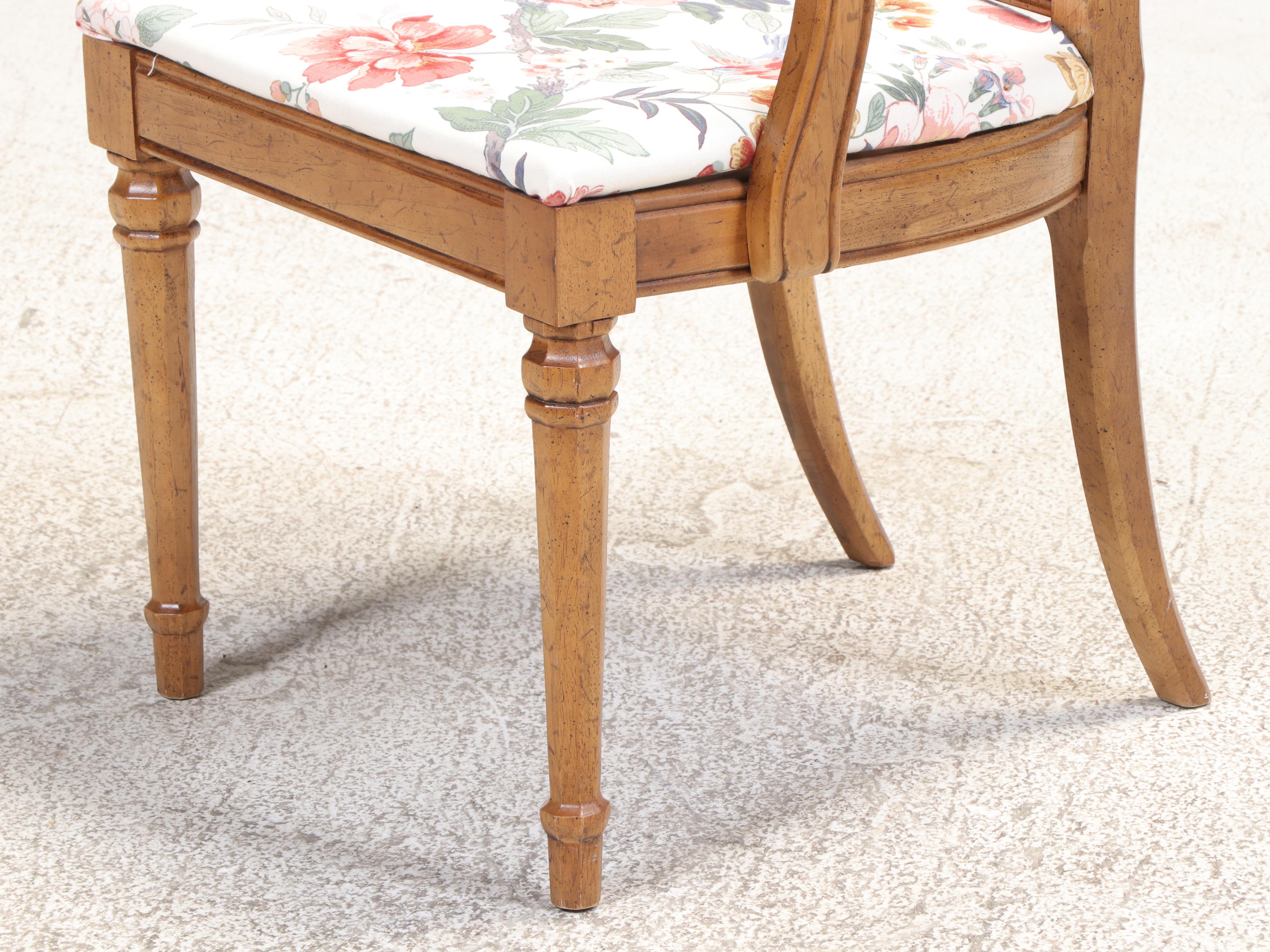 Seven-Piece Drexel "Esperanto" Pecan Dining Set, Mid-20th Century