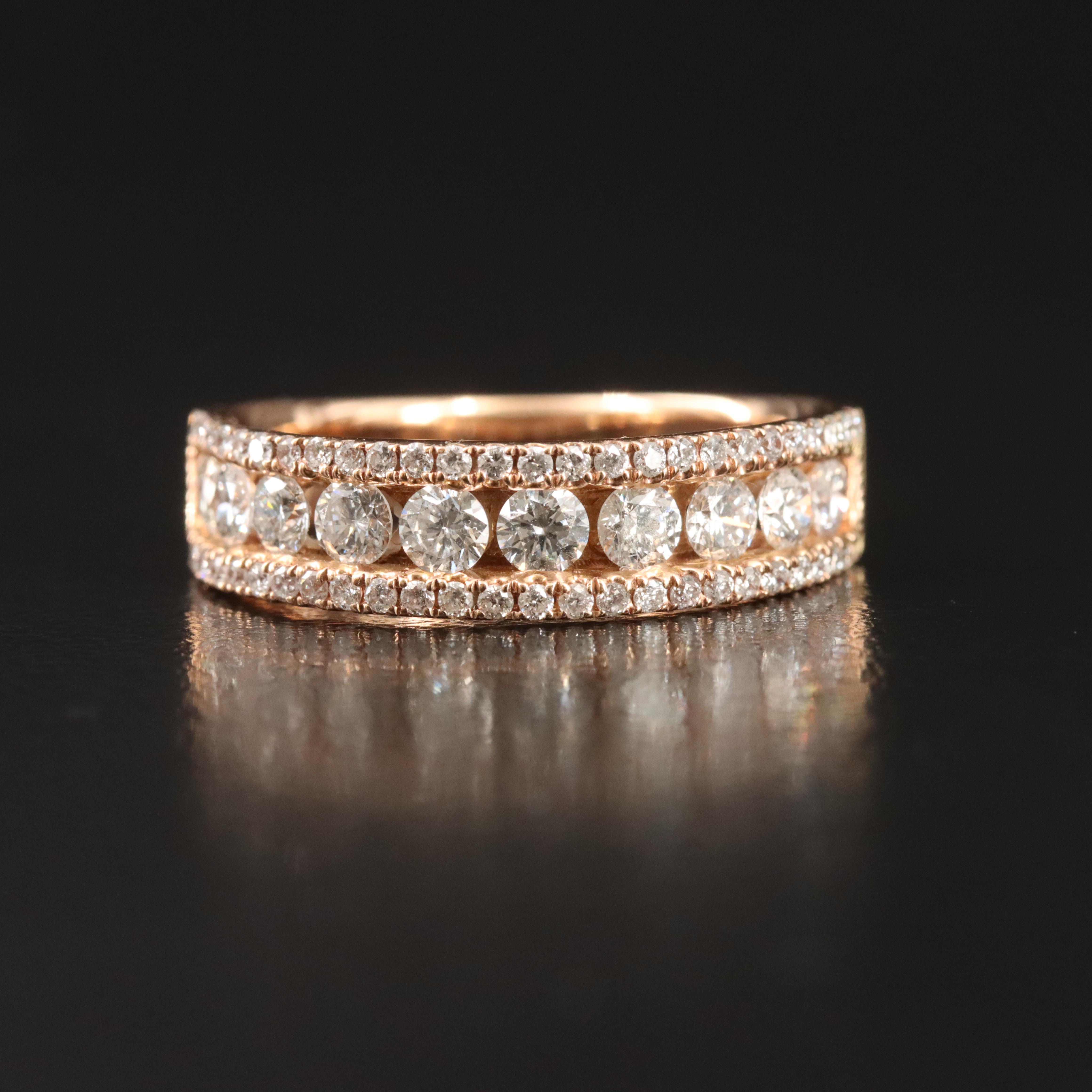 18K Rose Gold 0.98 CTW Diamond Ring