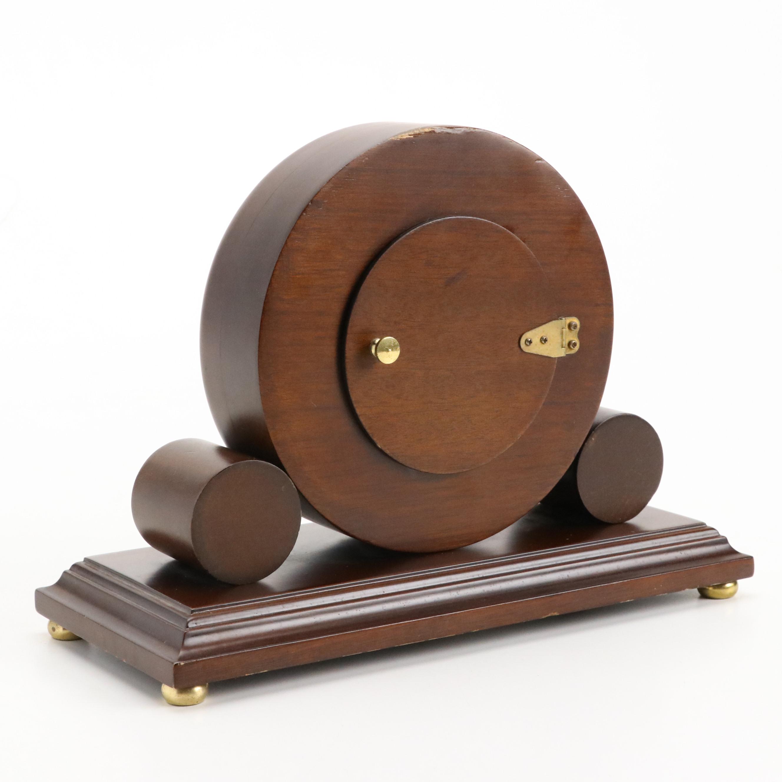 Bulova Walnut Finish Wood Mantel Clock
