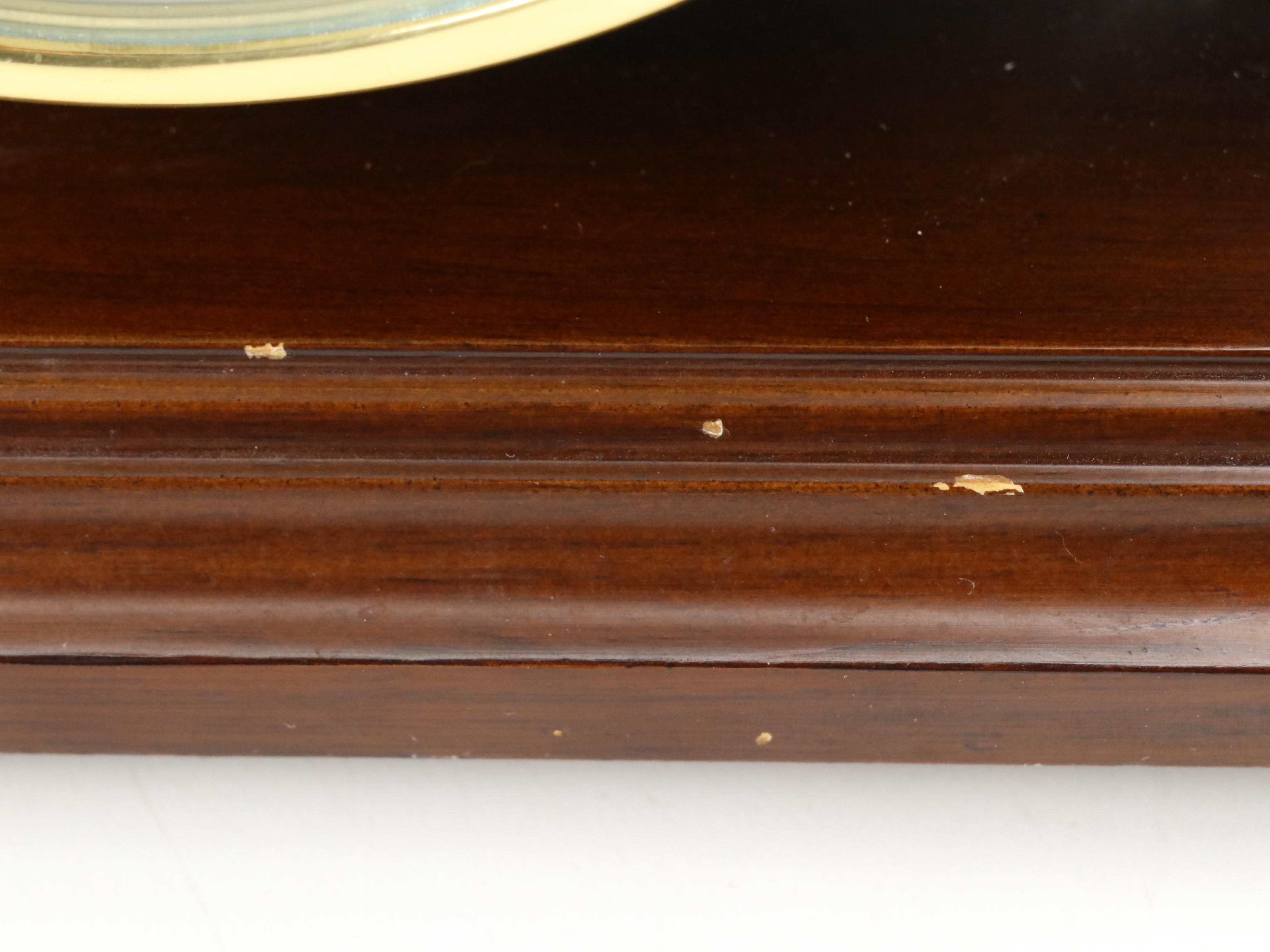 Bulova Walnut Finish Wood Mantel Clock