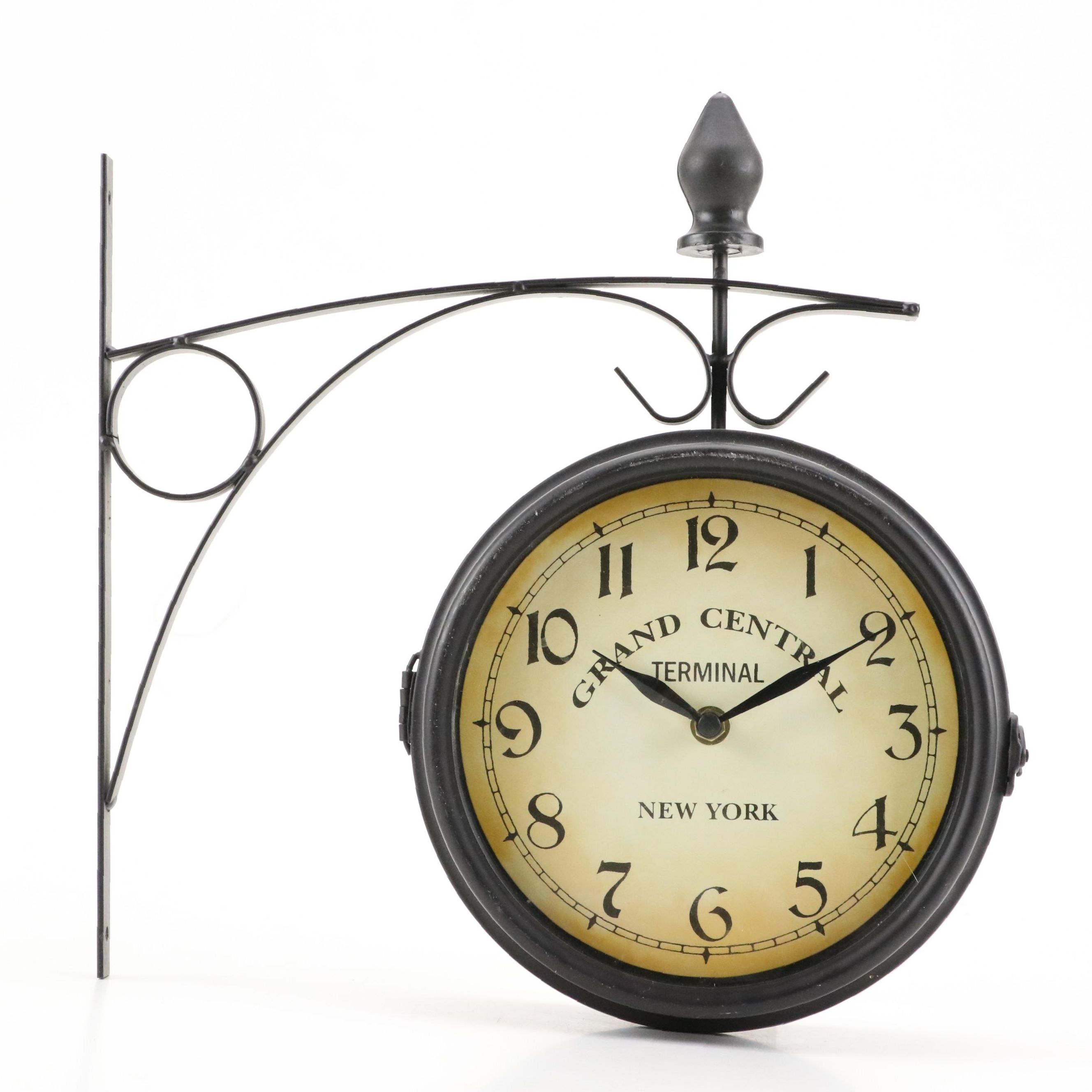 Dyna-Living Grand Central Terminal Railway Train Station Double-Sided Wall Clock