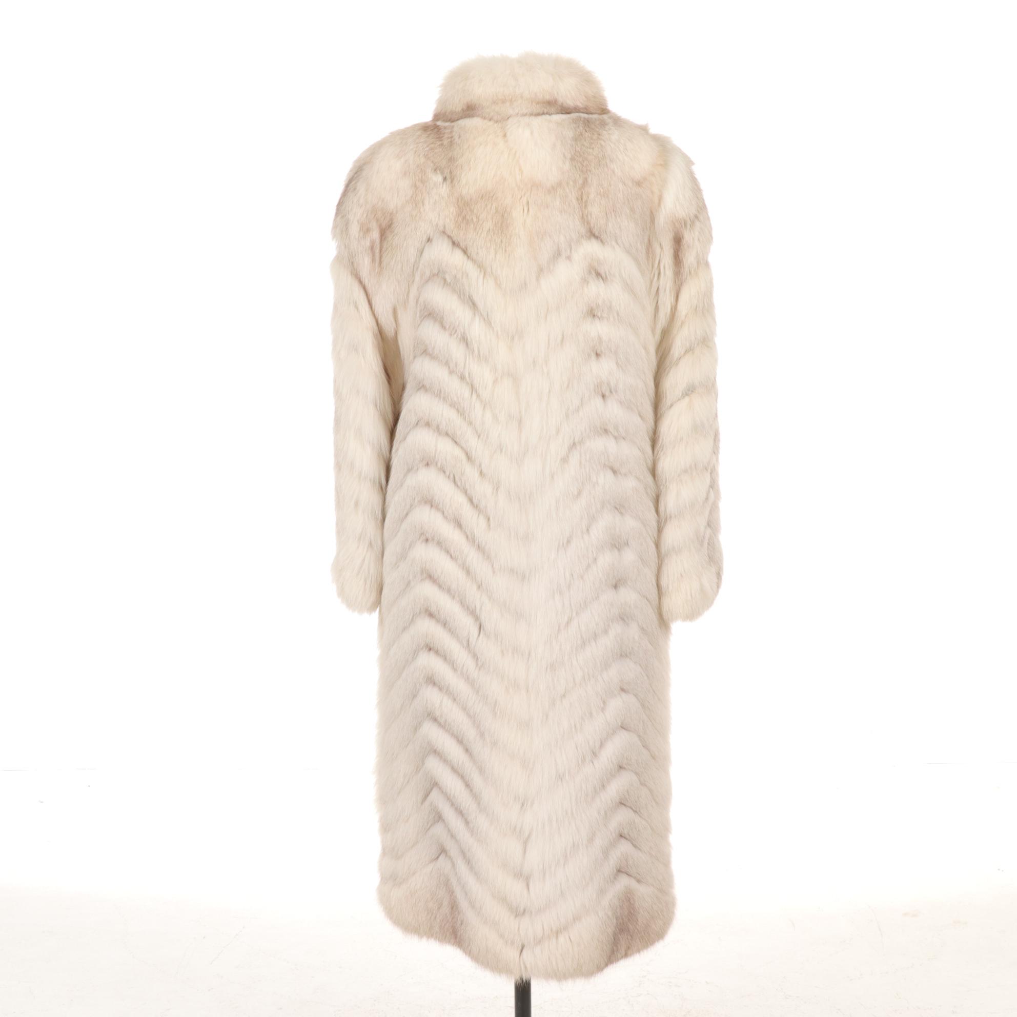 Champagne Fox Fur Long Coat