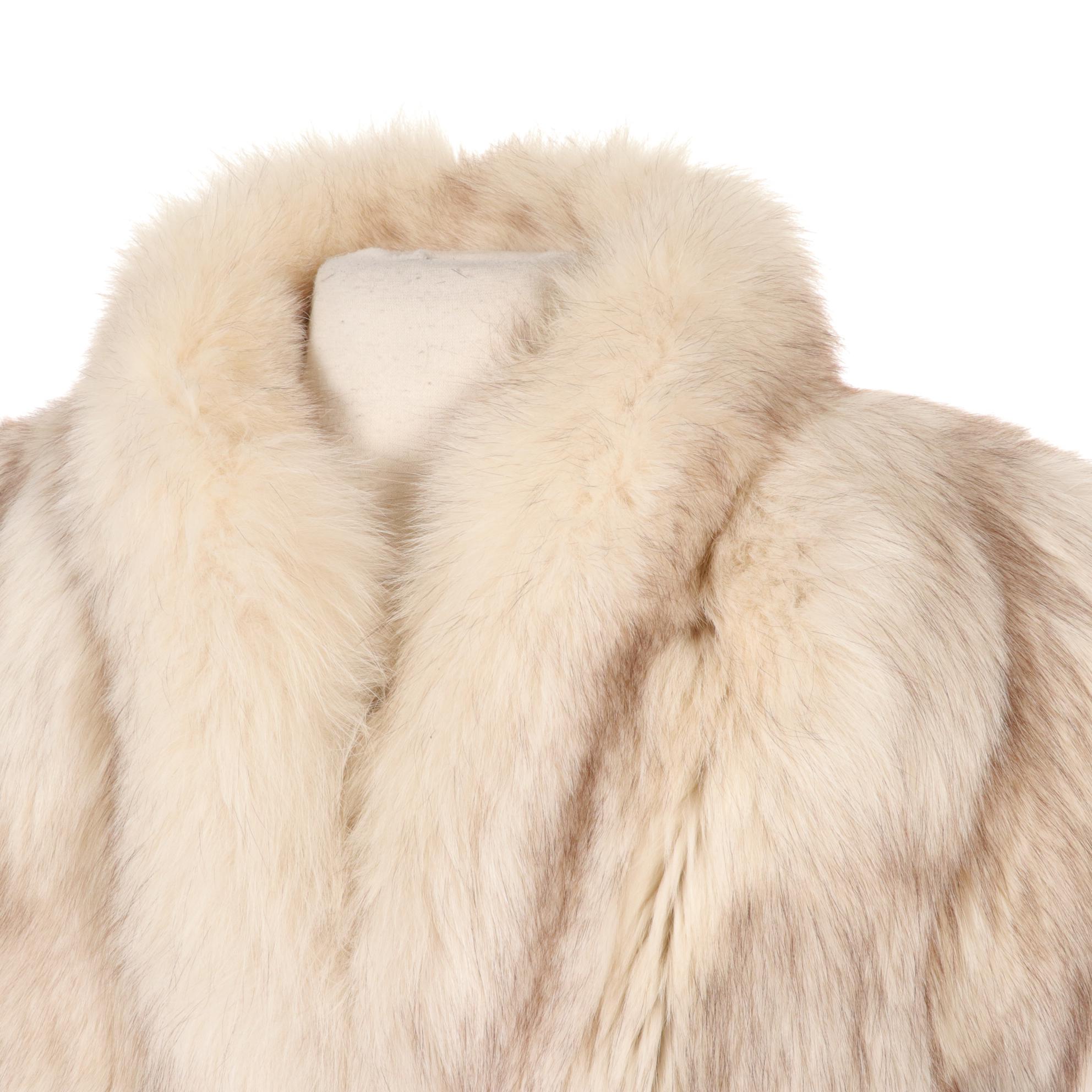 Champagne Fox Fur Long Coat