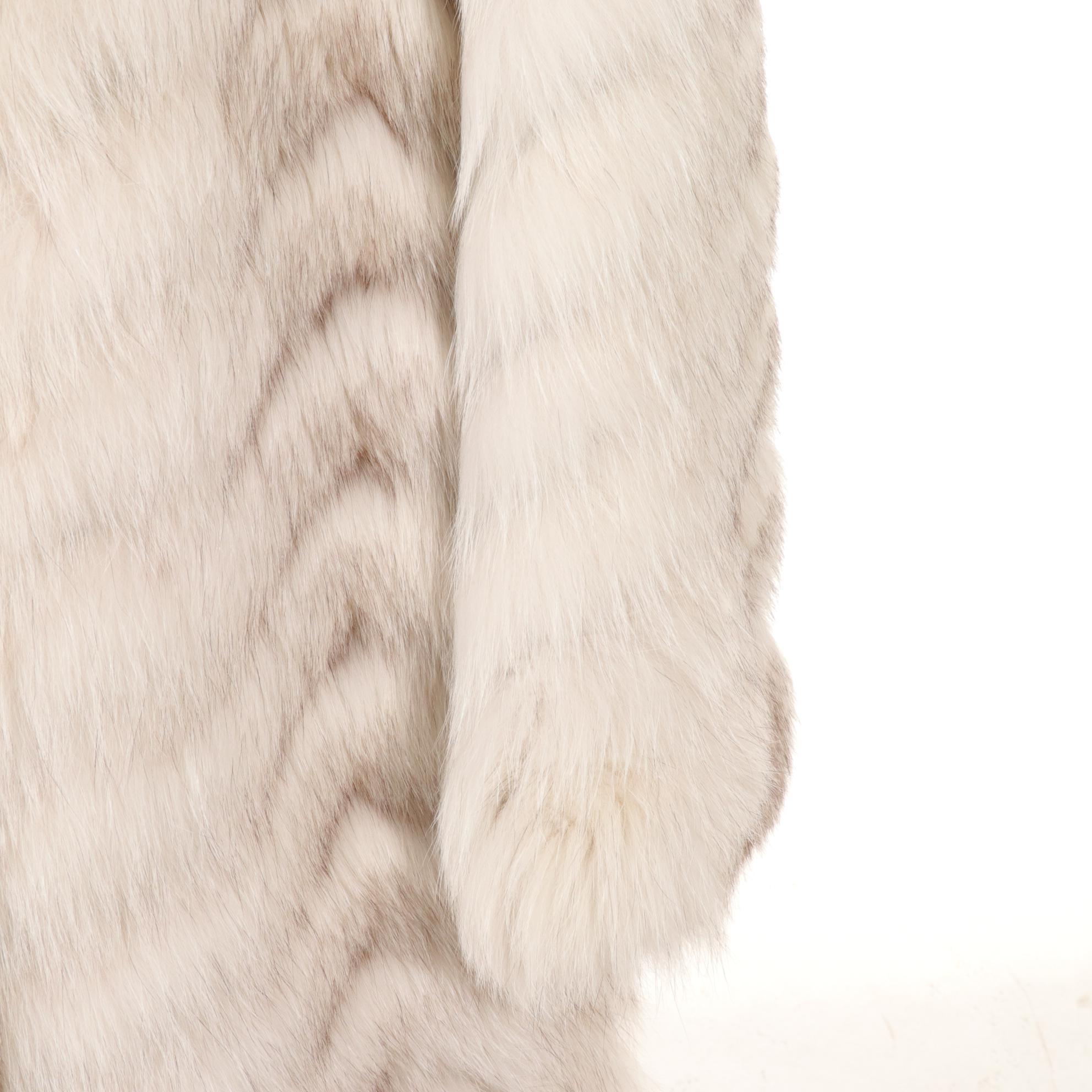 Champagne Fox Fur Long Coat