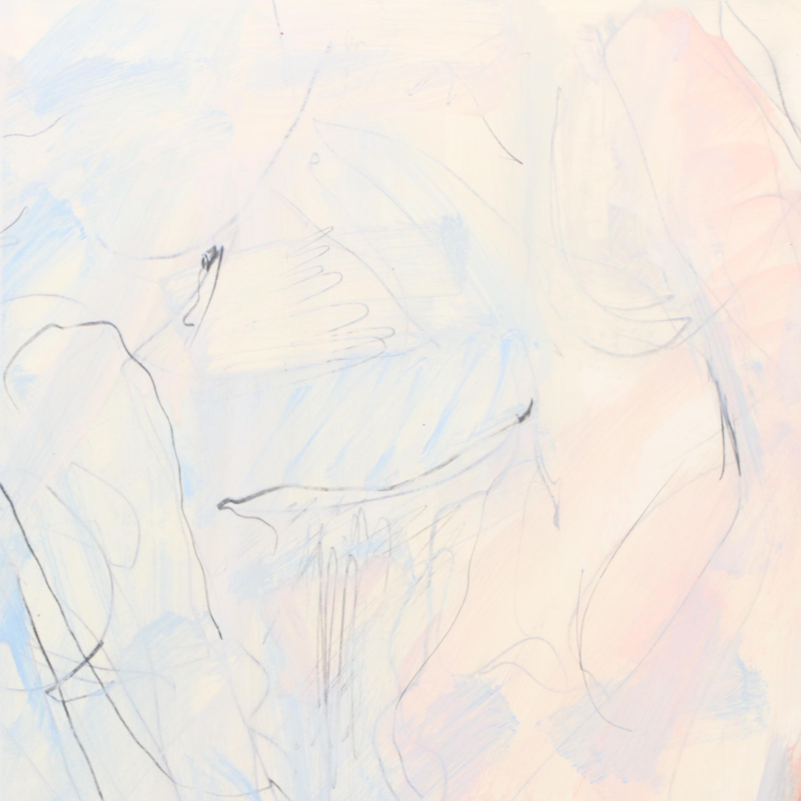 Jack Meanwell Abstract Figurative Mixed Media Drawing