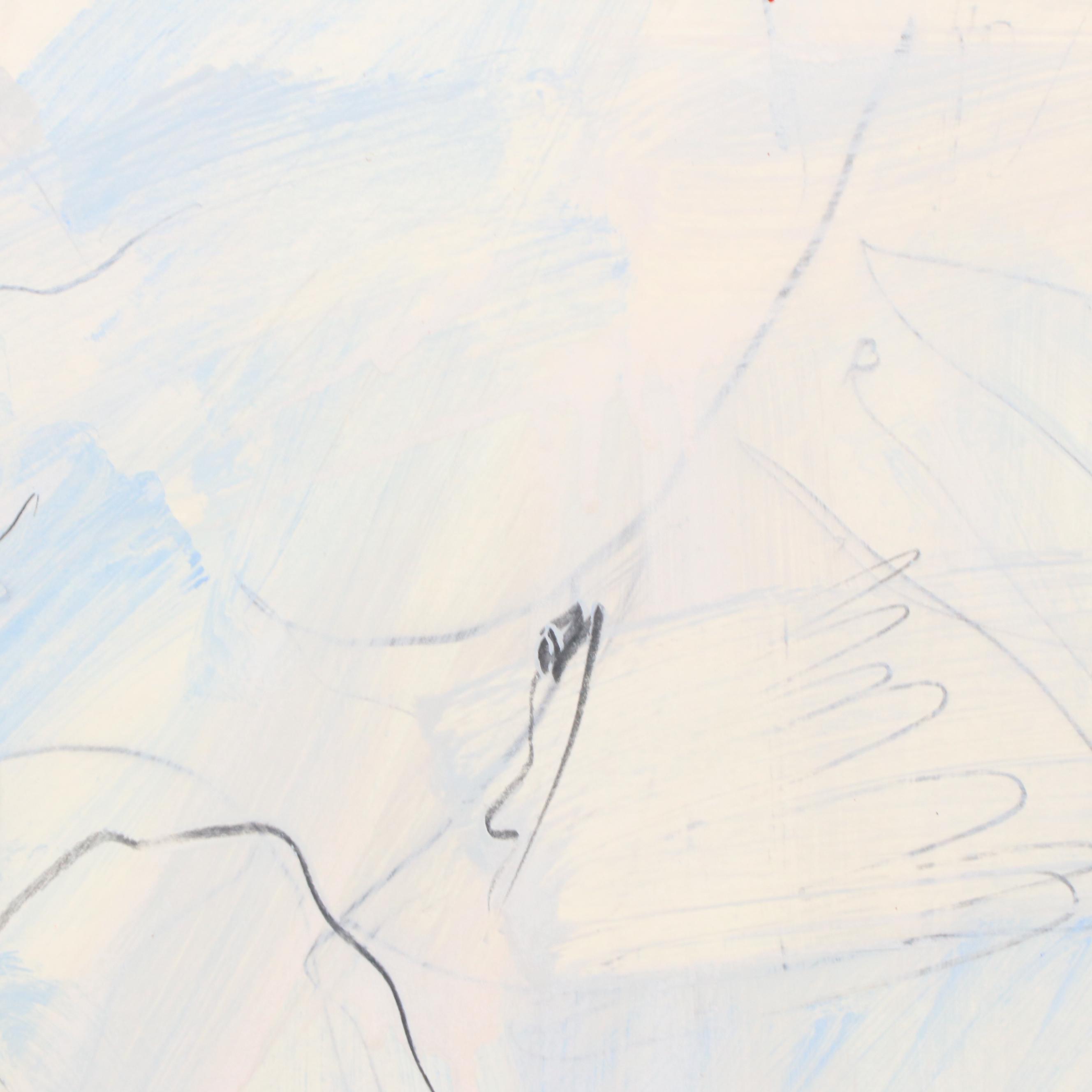 Jack Meanwell Abstract Figurative Mixed Media Drawing