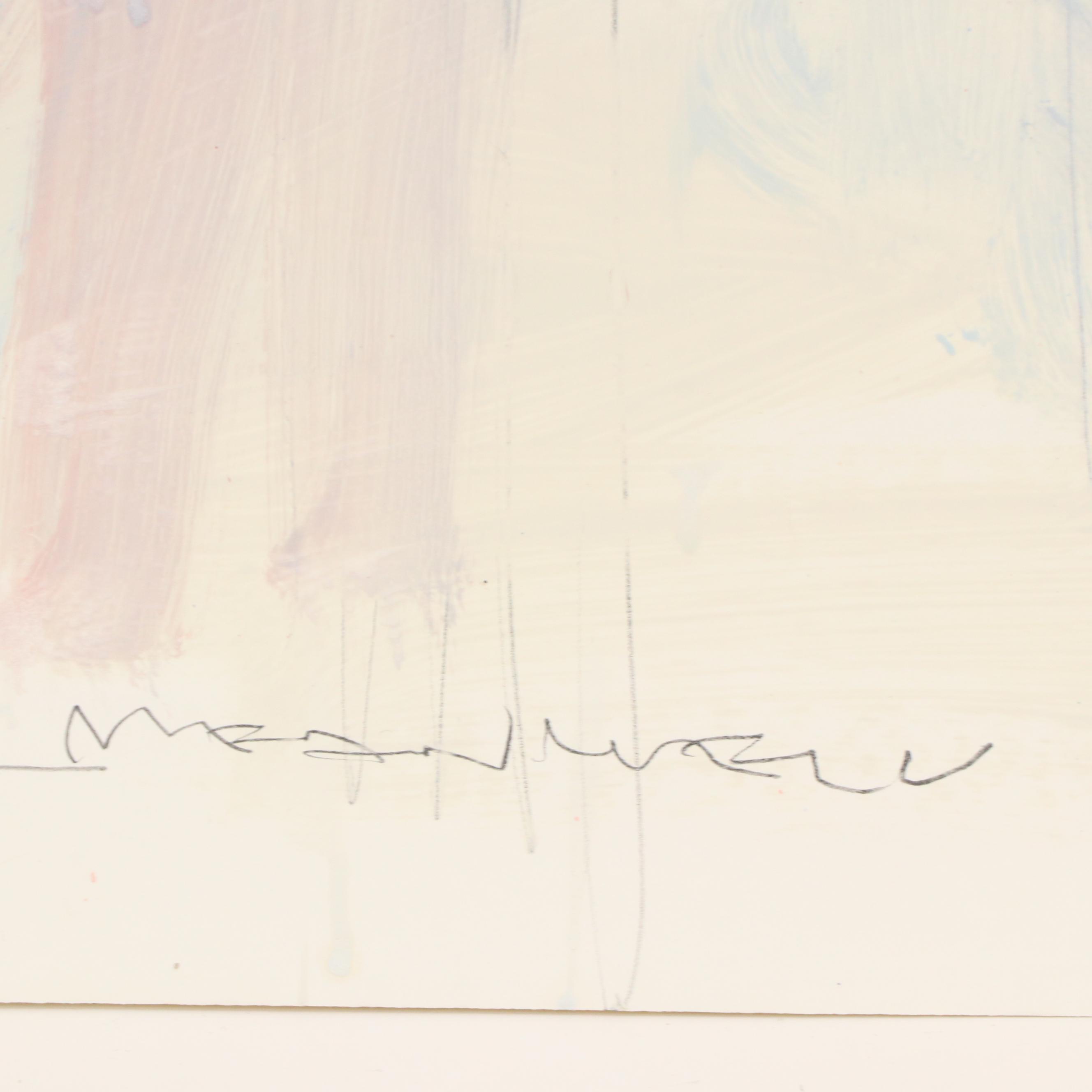 Jack Meanwell Abstract Figurative Mixed Media Drawing