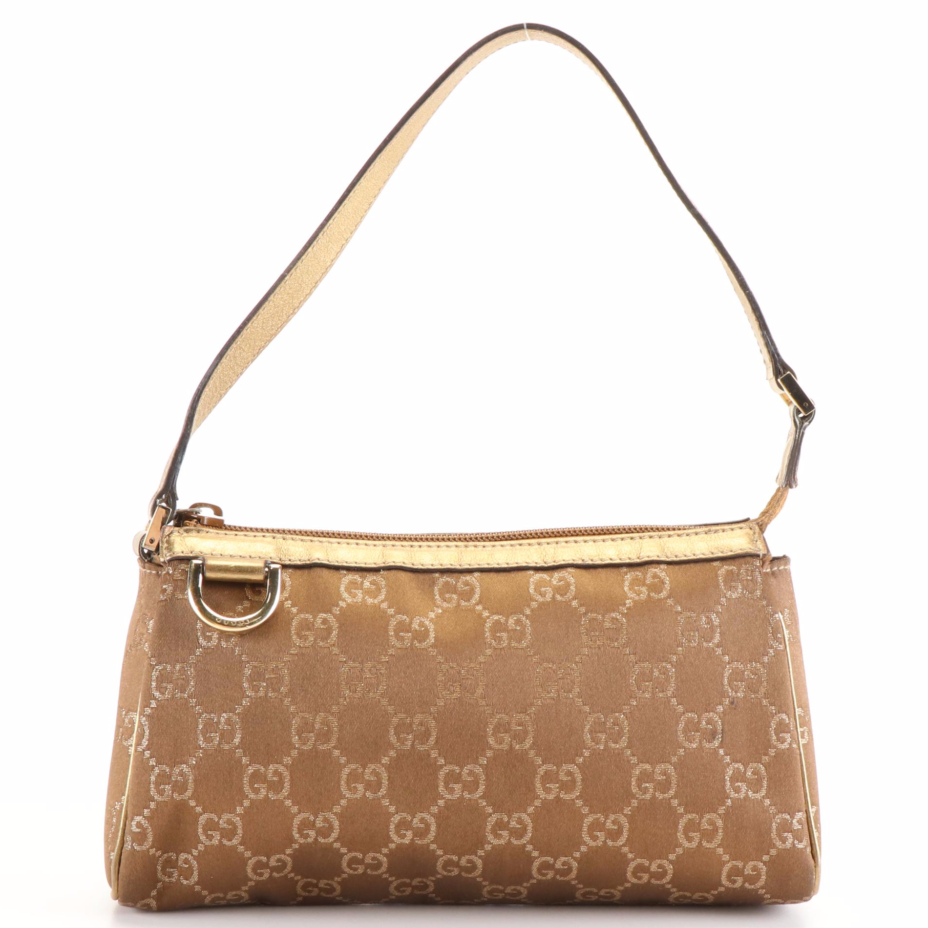 Gucci Abbey Baguette in Canvas and Leather