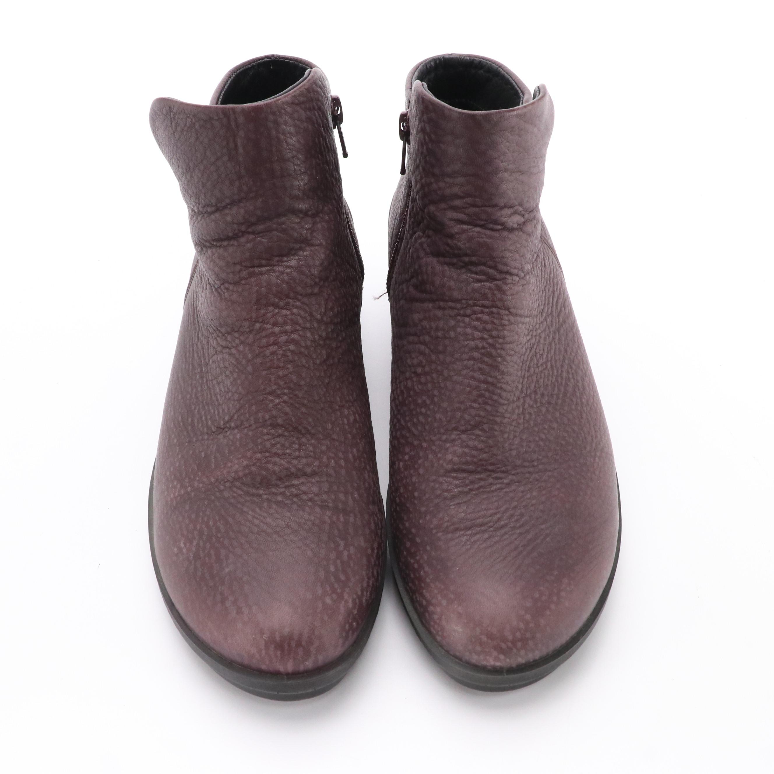 Ecco Skyler Wedge Booties in Leather