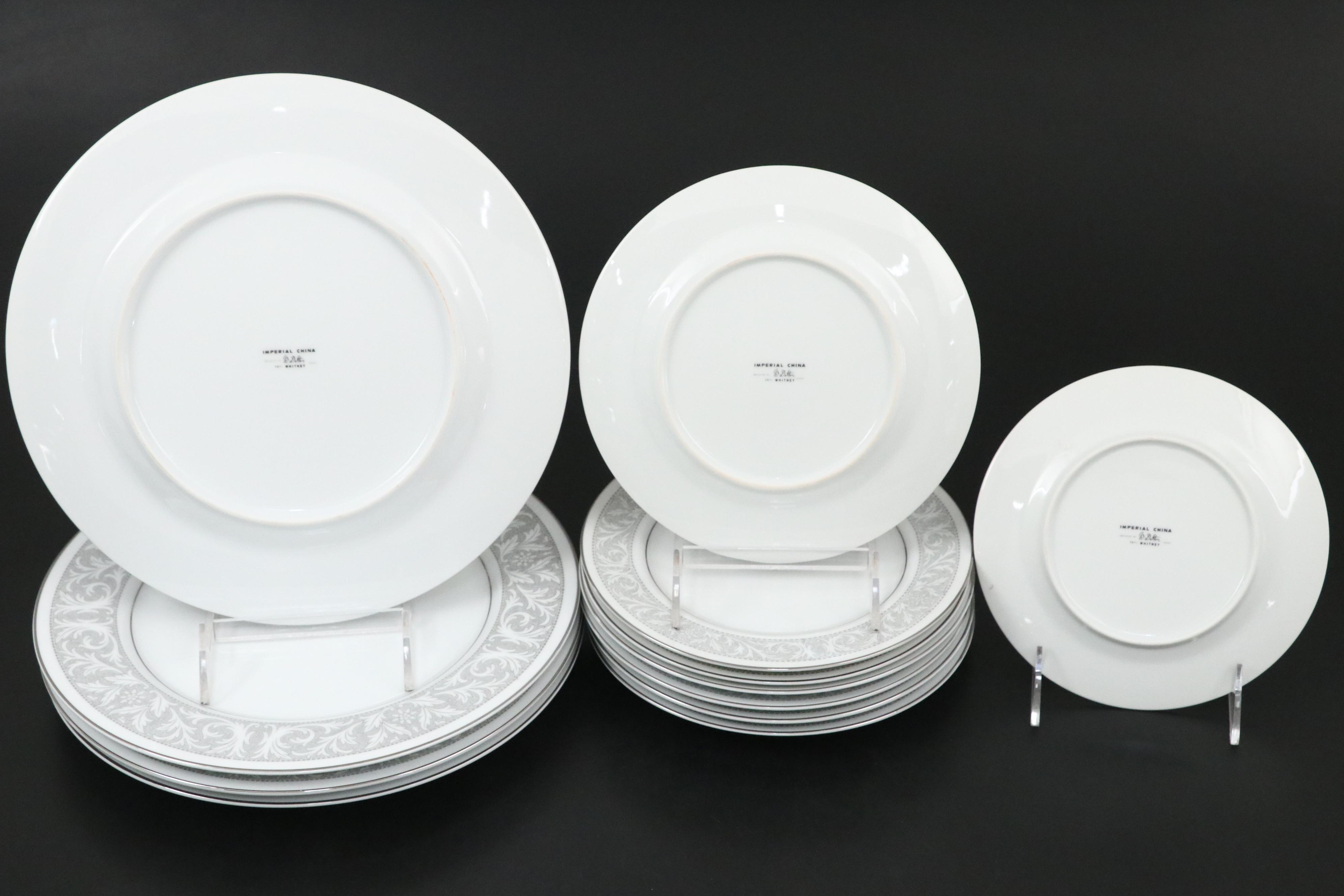 W. Dalton for Imperial China "Whitney" Porcelain Dinnerware, Late 20th Century