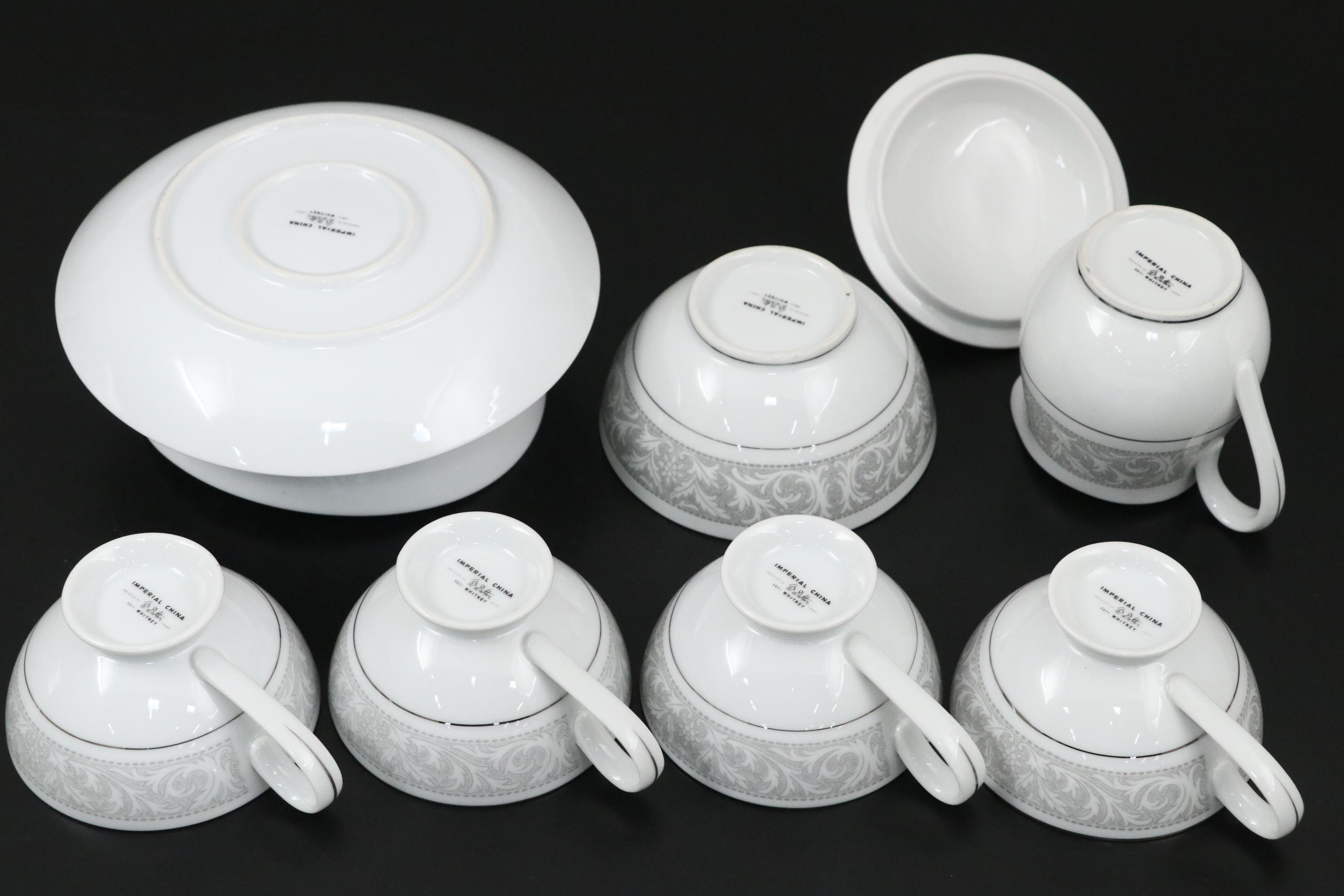 W. Dalton for Imperial China "Whitney" Porcelain Dinnerware, Late 20th Century