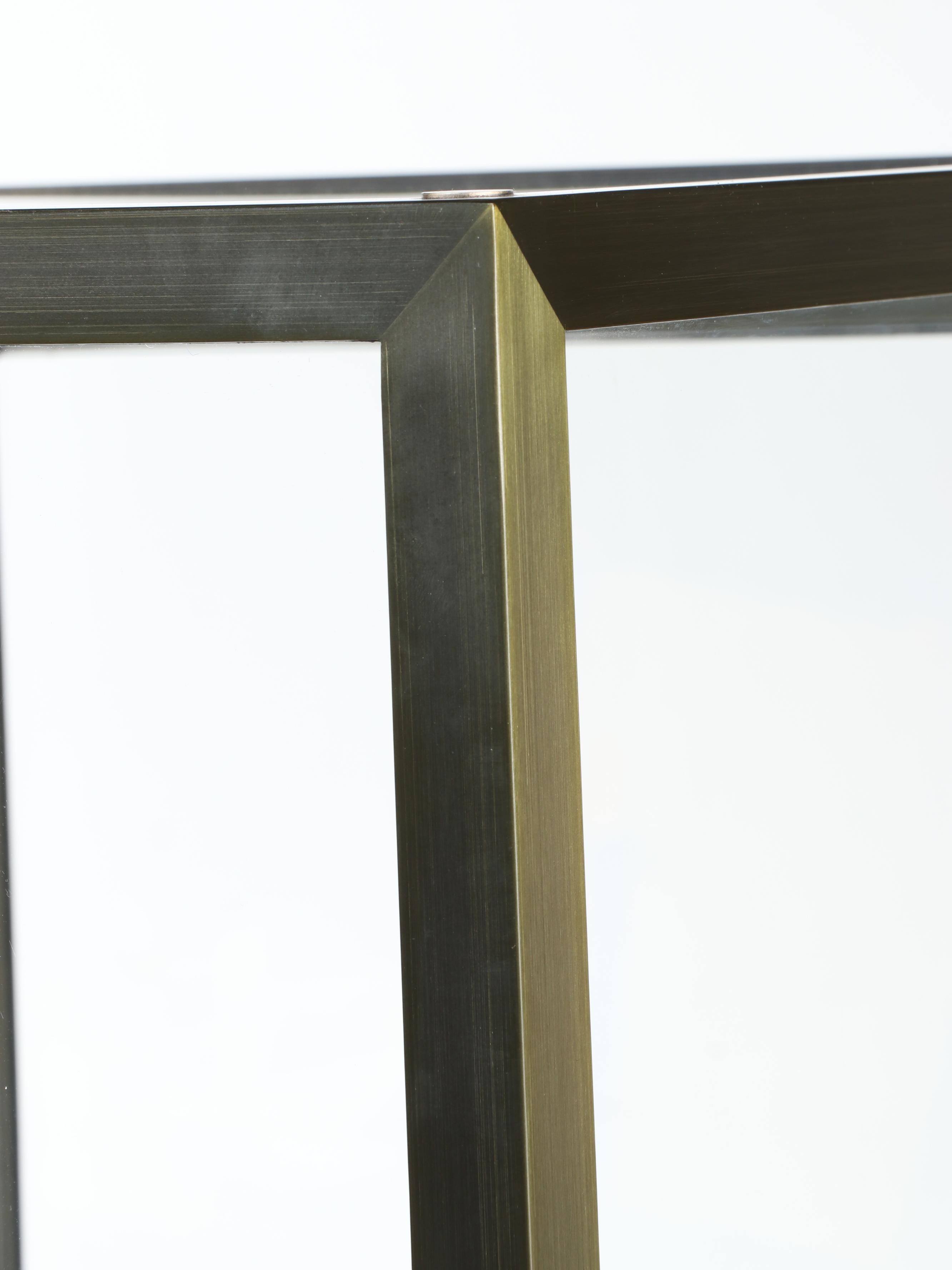 Displays2Go Mid Century Modern Style Metal and Glass Illuminated Display Case