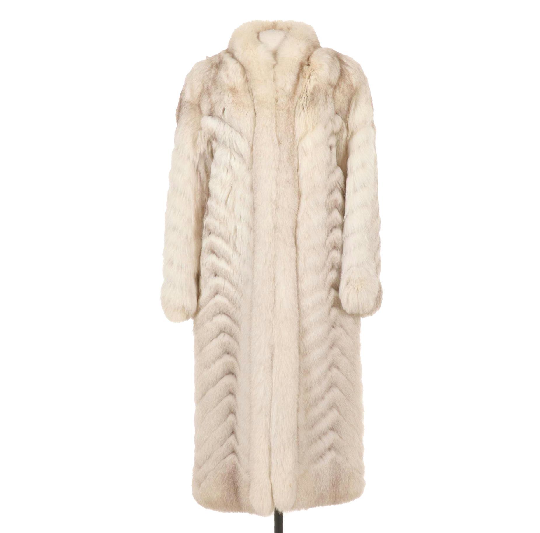 Champagne Fox Fur Long Coat