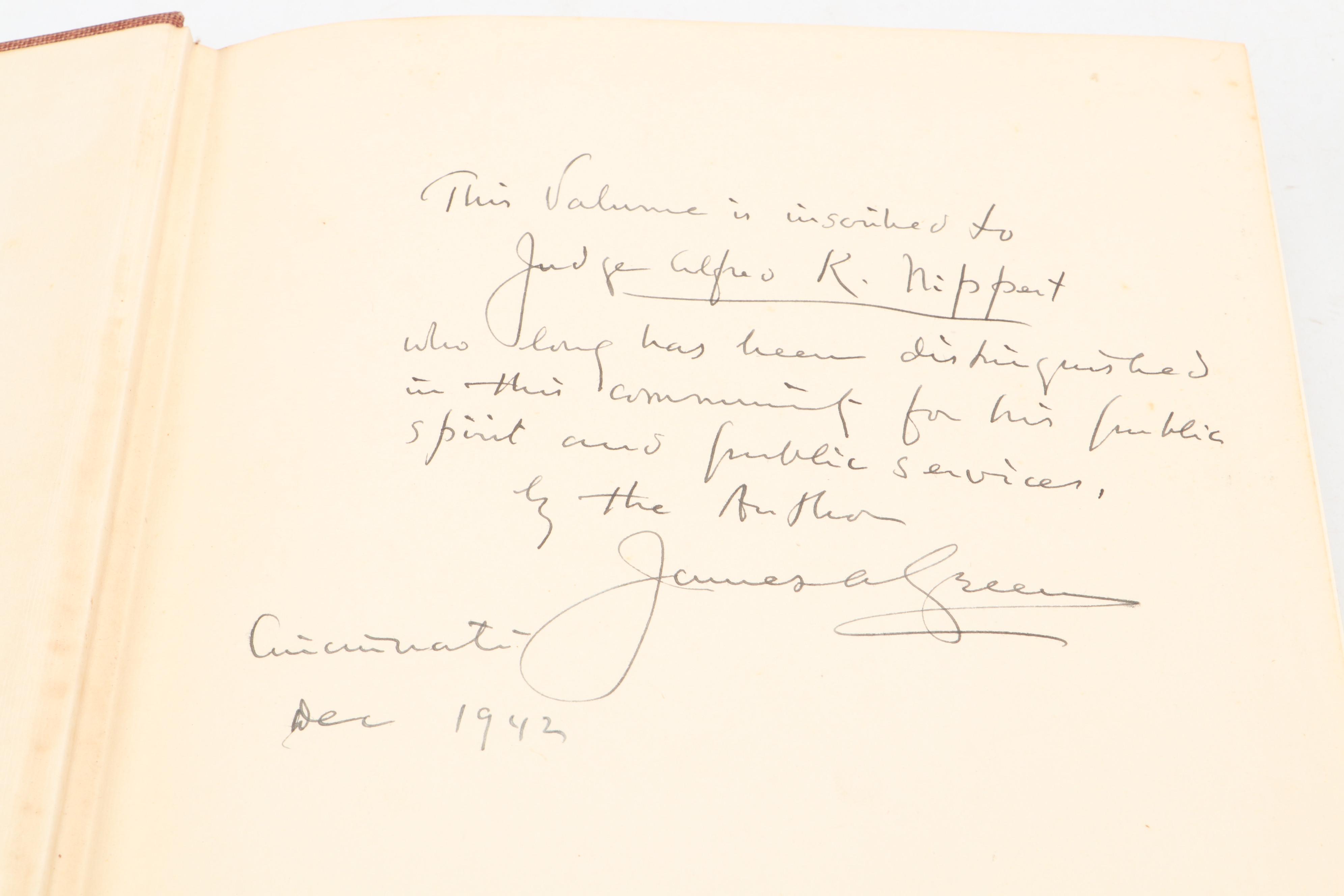 Signed "William Henry Harrison" by James A. Green and More Nonfiction Books