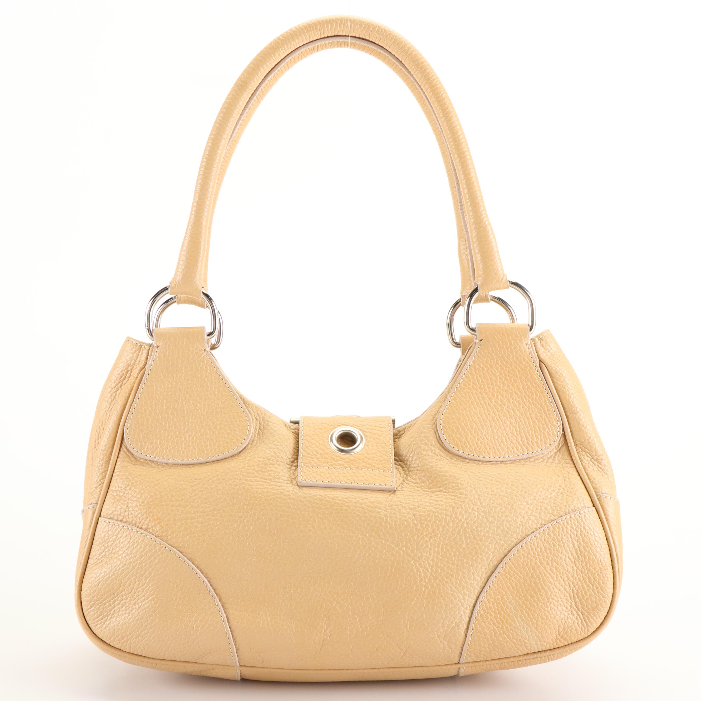 Prada Moon Hobo Bag in Beige Vitello Daino Leather