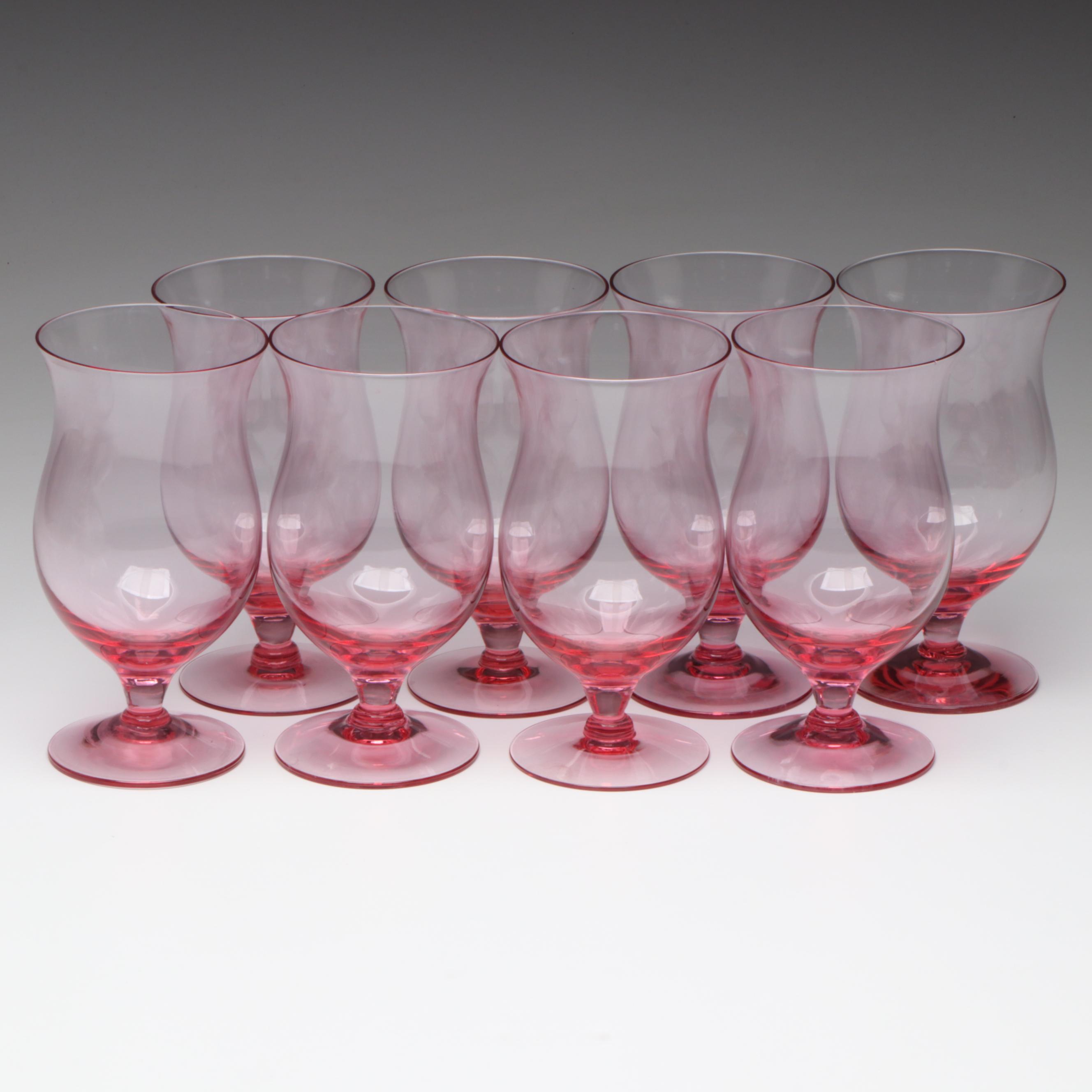 Mikasa Pink Glass Ice Tea Glasses