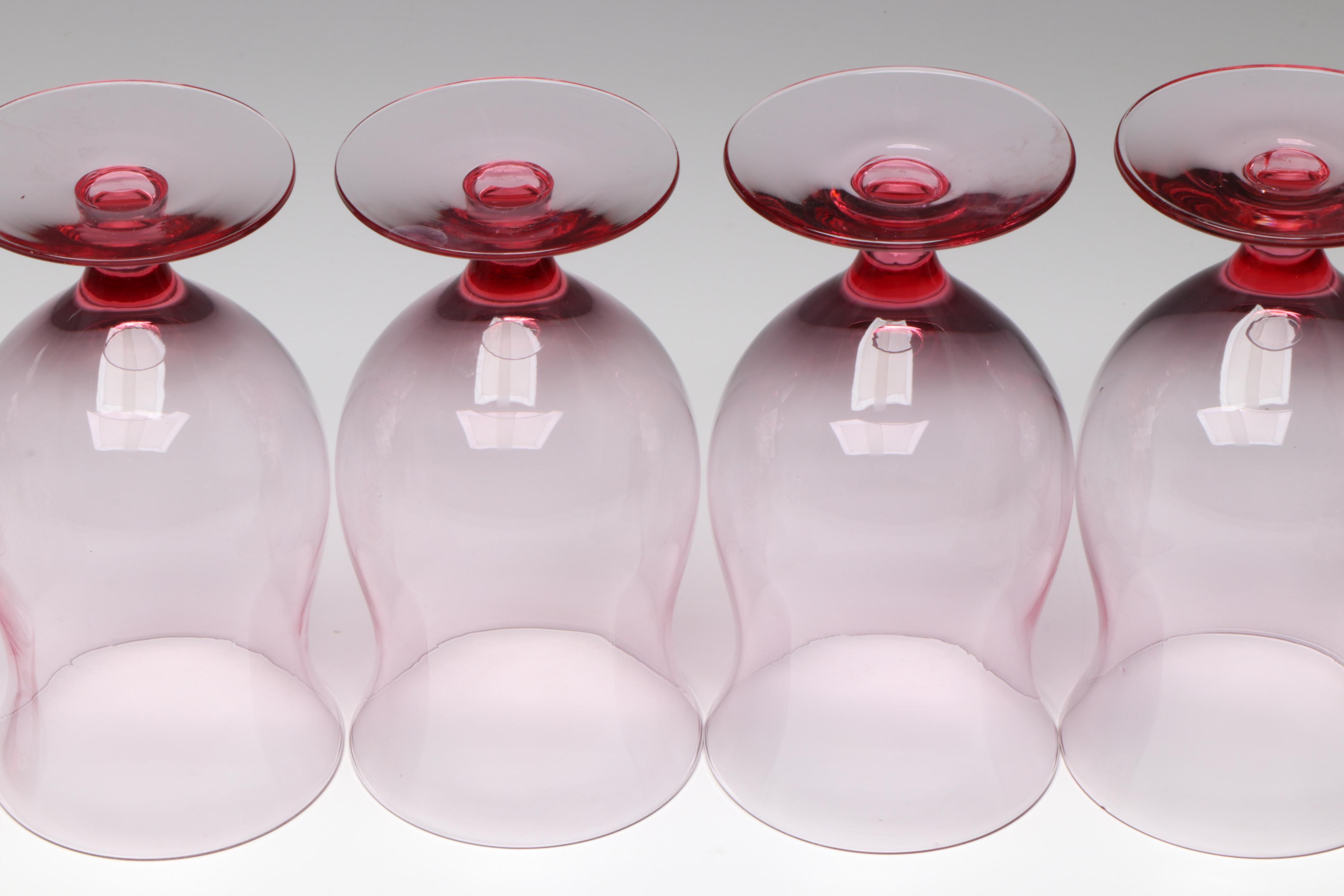 Mikasa Pink Glass Ice Tea Glasses