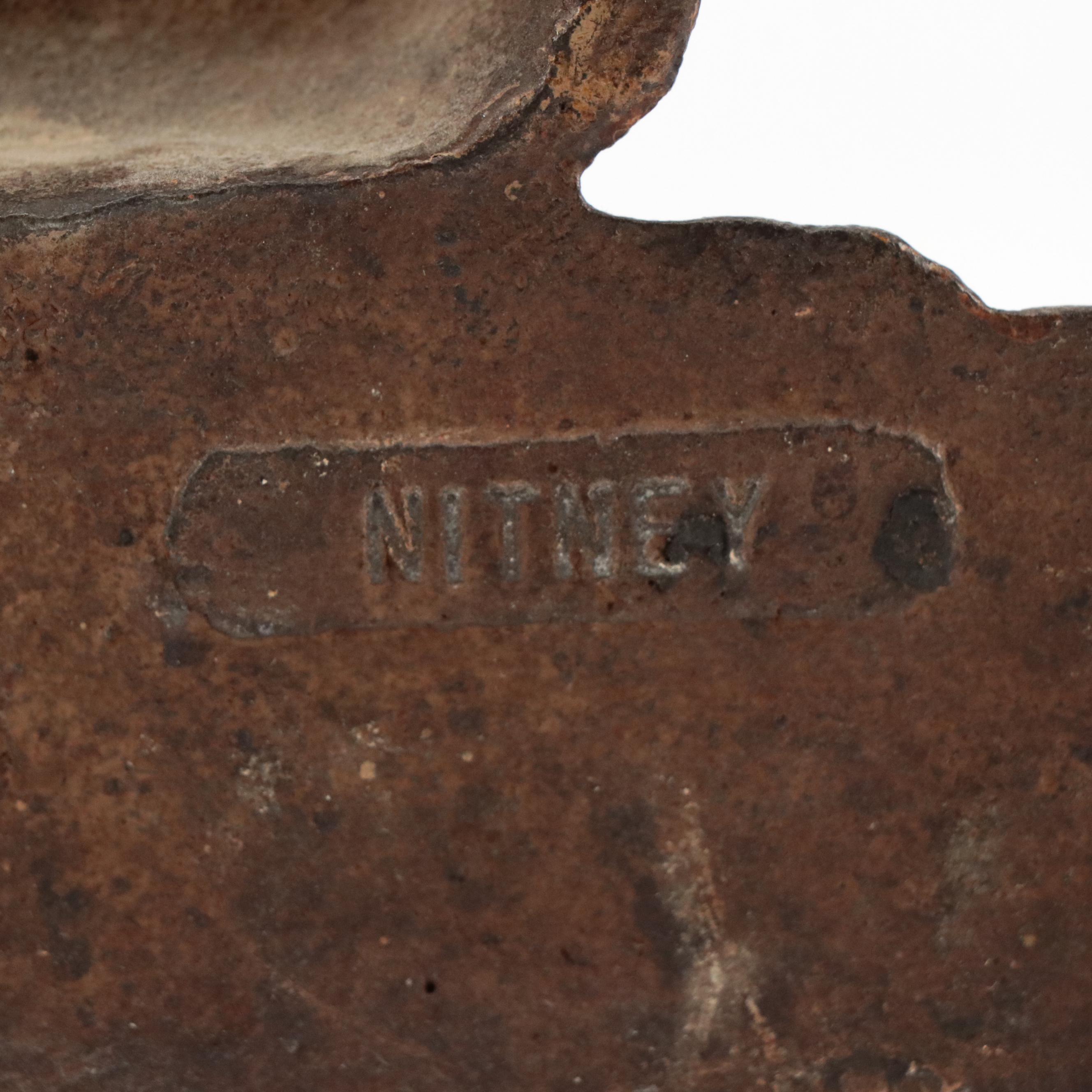 Nitney Cast Iron Squirrel Eating Nut Doorstop, Early to Mid-20th Century